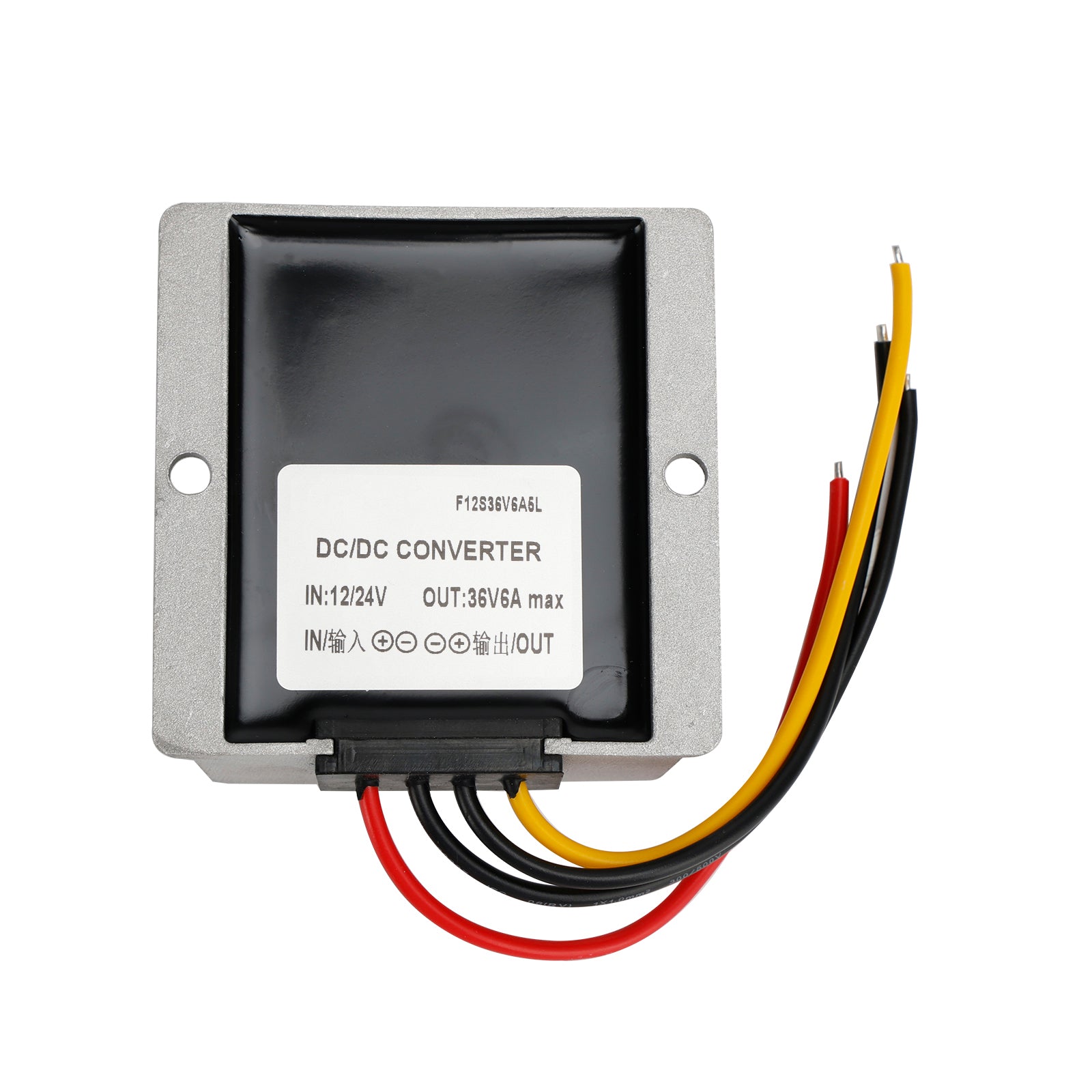 Régulateur de convertisseur DC/DC étanche 12 V/24 V jusqu'à 36 V 6 A 216 W