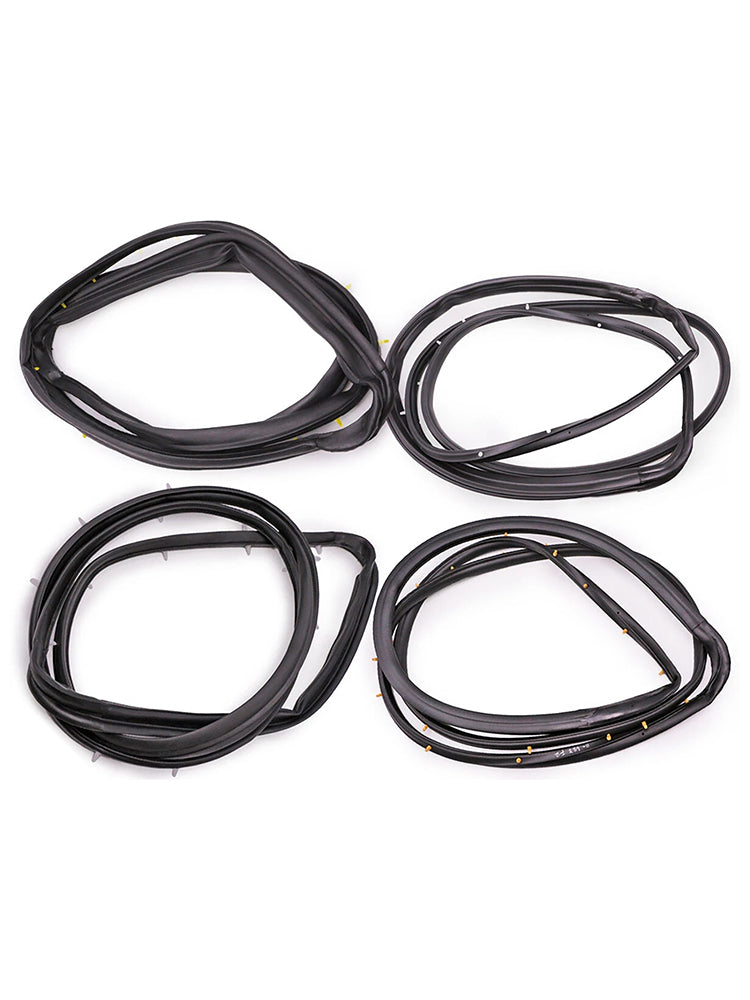 1998-2005  Nissan D22 Frontier 4Dr Double Cab 4PCS Front Rear Door Rubber Seal Weatherstrip 80831-2S400