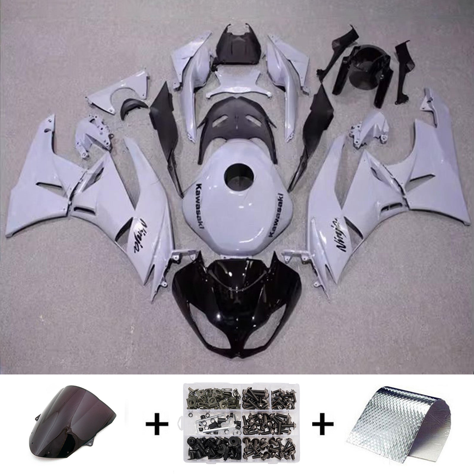 Kit carena iniezione carrozzeria in plastica ABS adatta per Kawasaki ZX6R 636 2009-2012