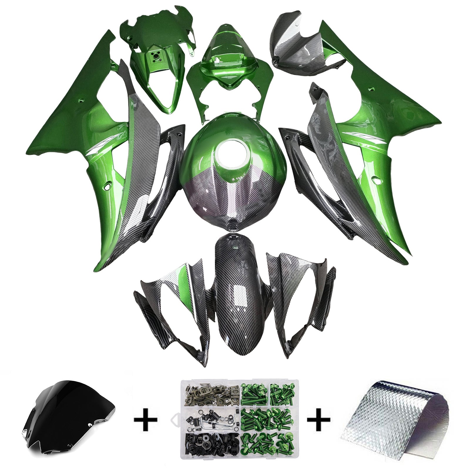 Kit de carénage d'injection carrosserie plastique ABS pour Yamaha YZFR6 YZF-R6 2008-2016