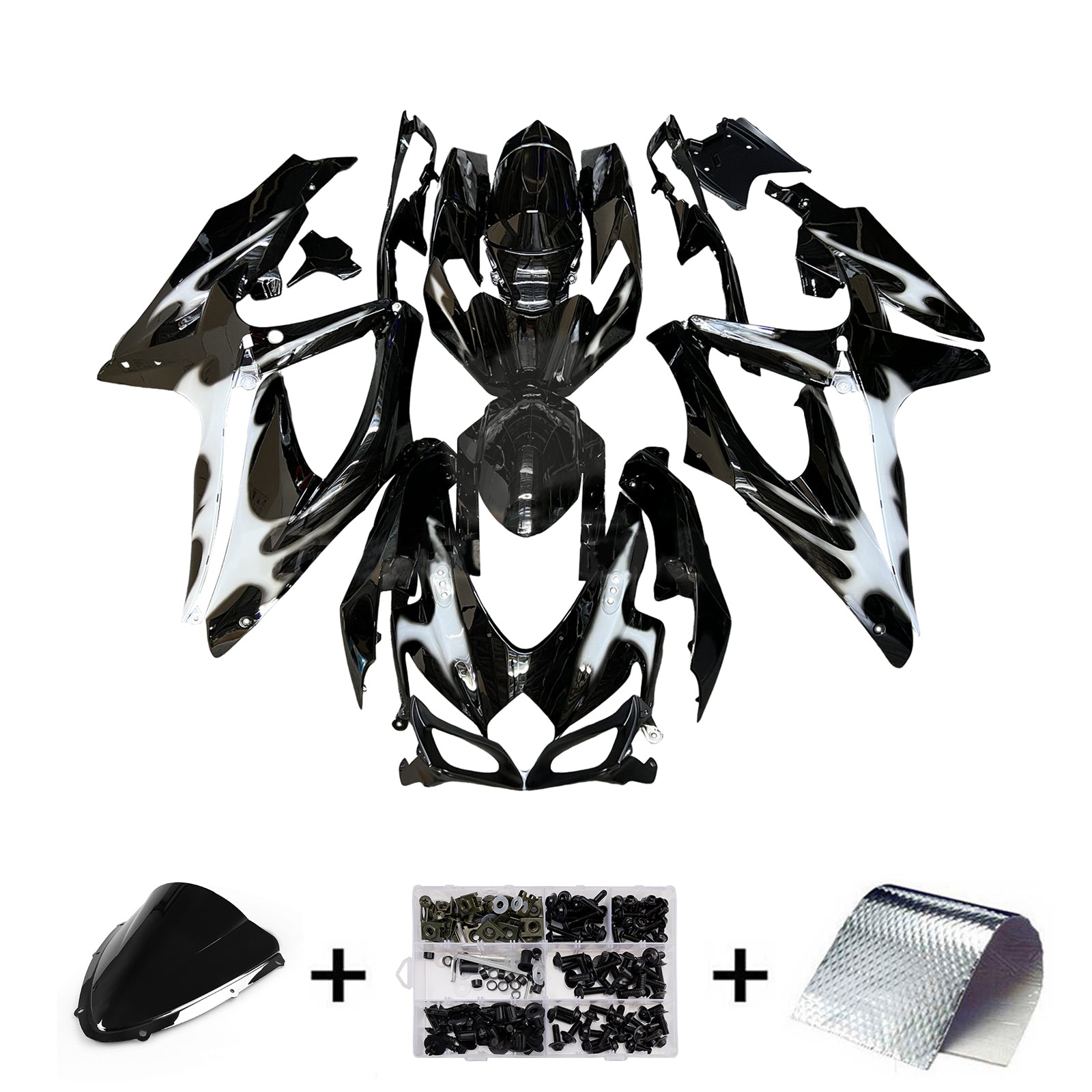 Injeksjon Fairing Kit Bodywork Plastic ABS For Suzuki GSXR 600/750 2008-2010 K8