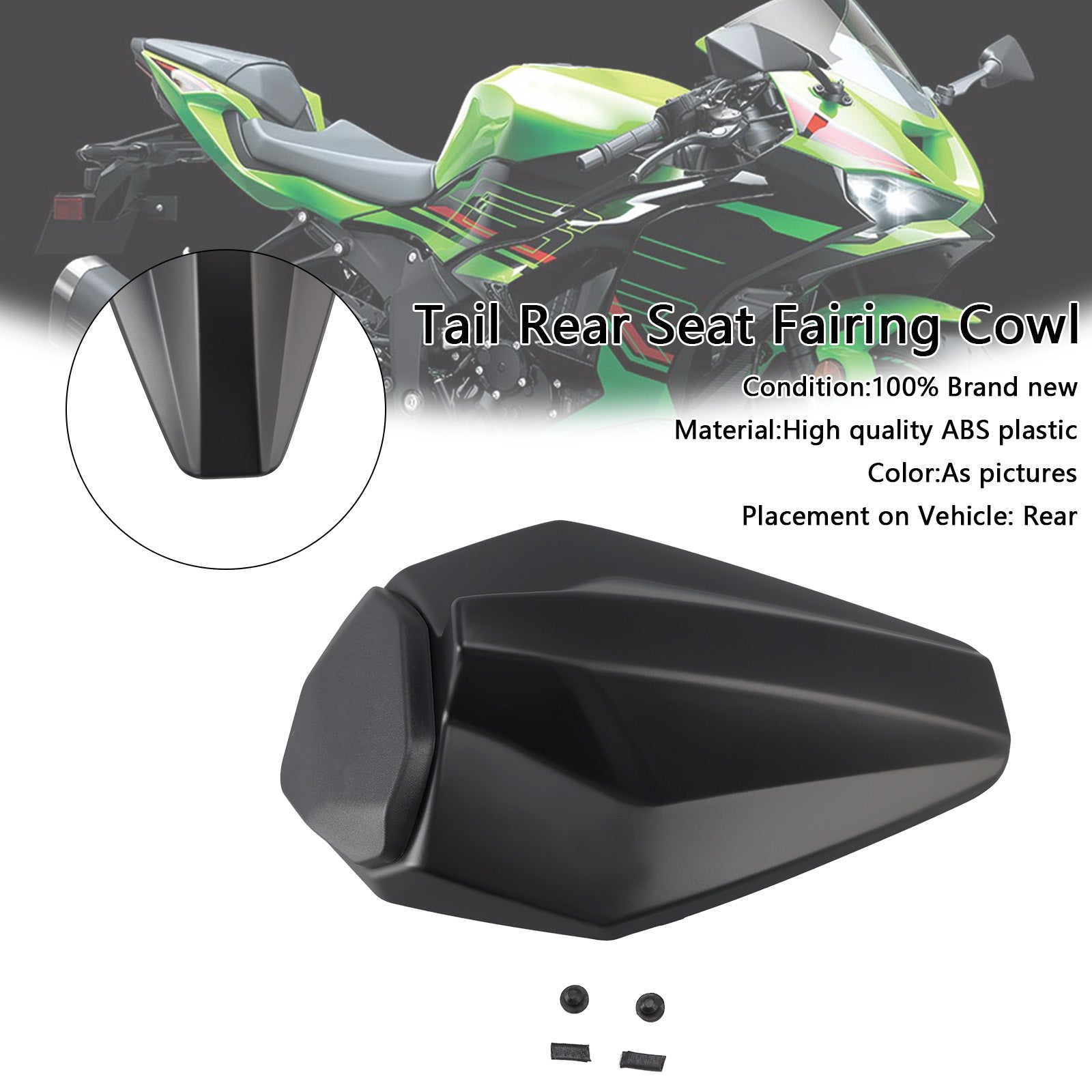 2019-2025 Kawasaki ZX6R ZX-6R Racing tail Baksätes kåpa