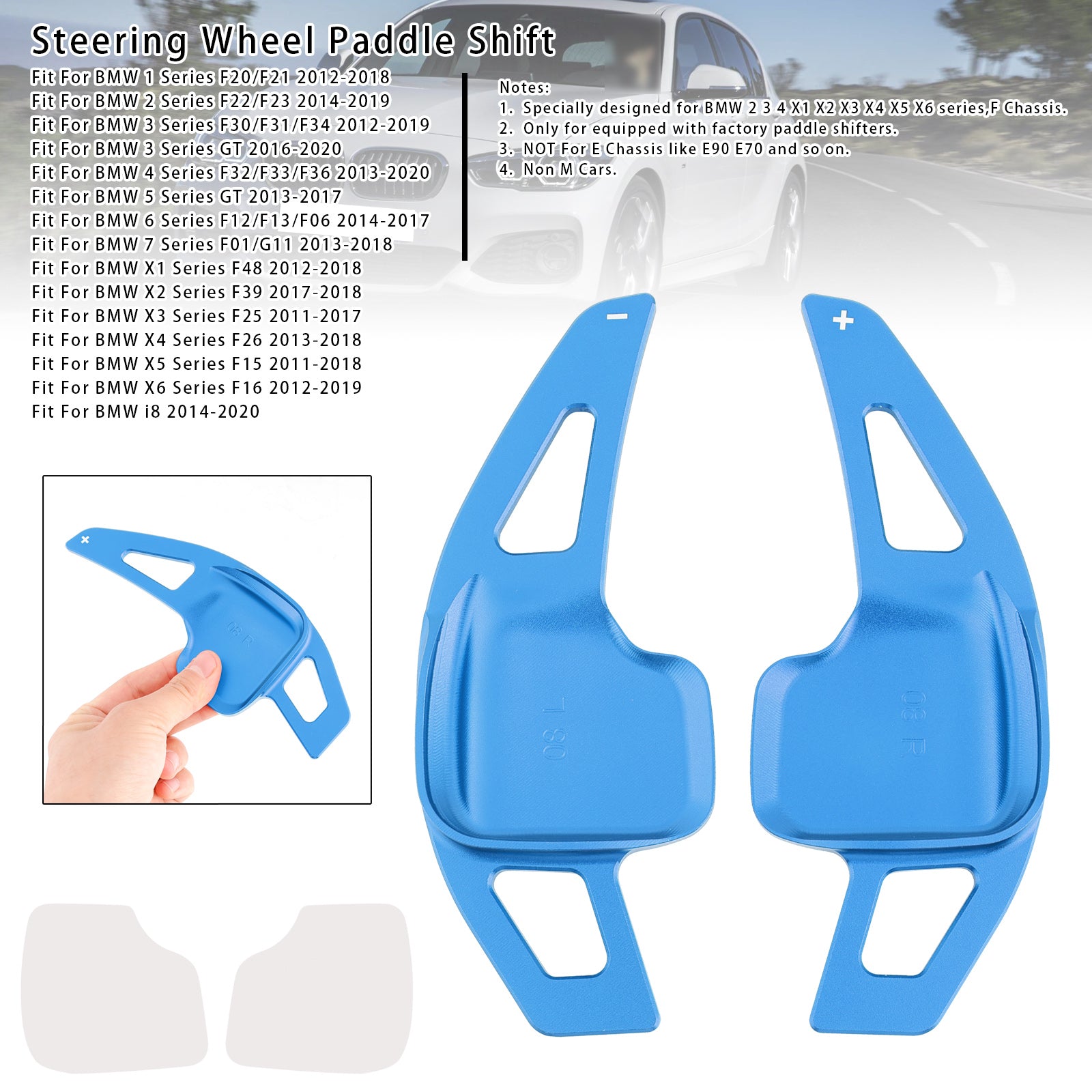 Extensiones de palanca de cambios del volante para BMW F22 F23 X1 X6