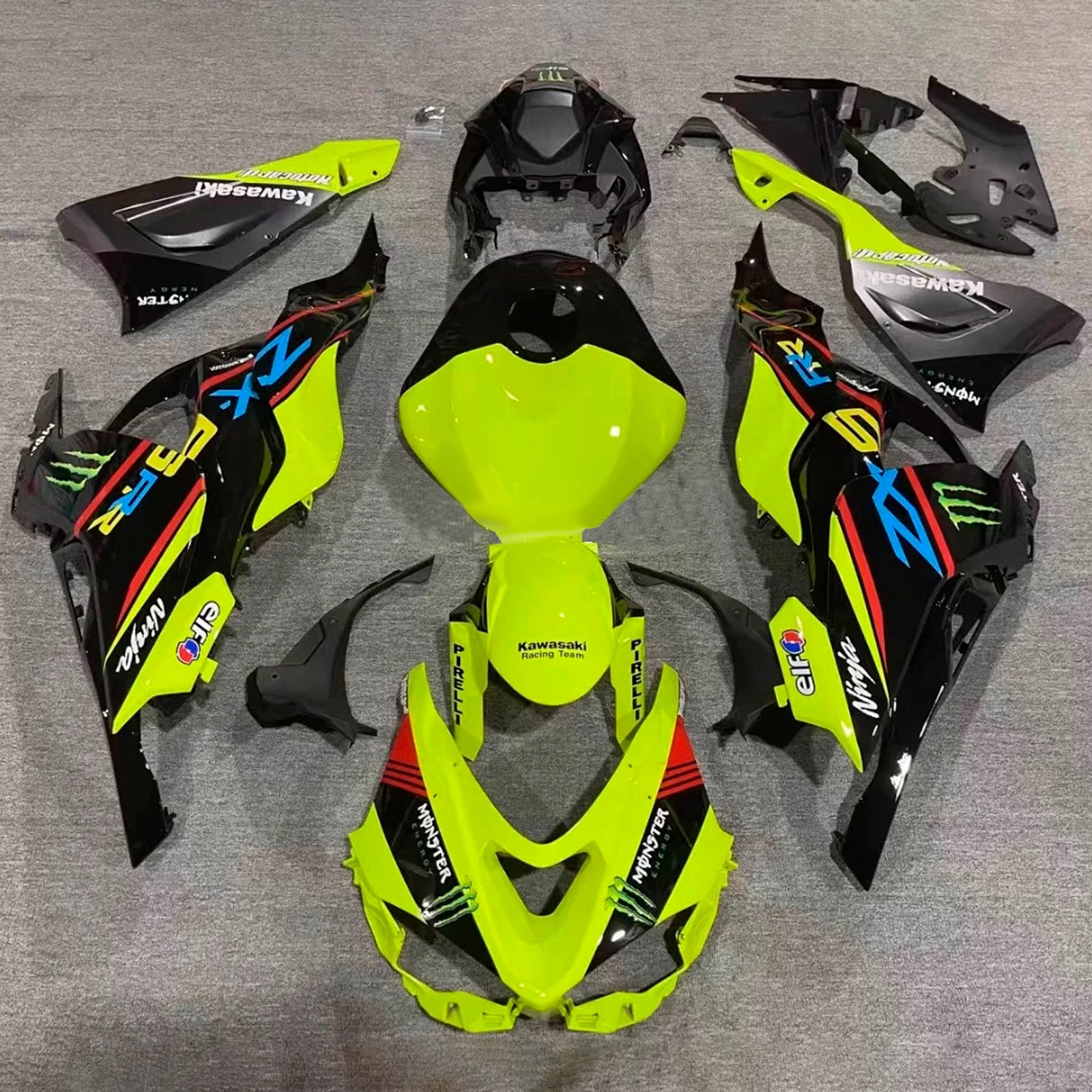 Kit carenatura iniezione carrozzeria in plastica ABS adatta per Kawasaki ZX-6R 2024-2025