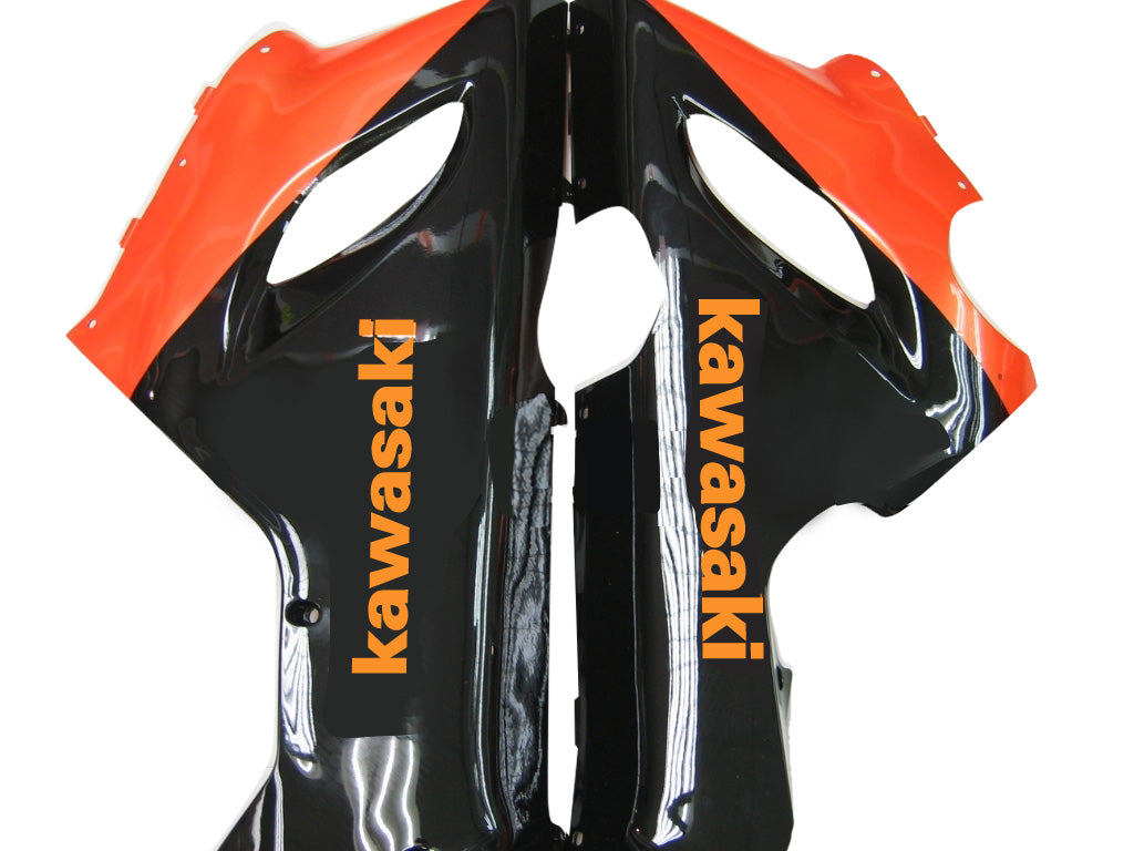 2005-2006 Kawasaki ZX6R 636 Fairings Orange Black elf Ninja Racing Generic