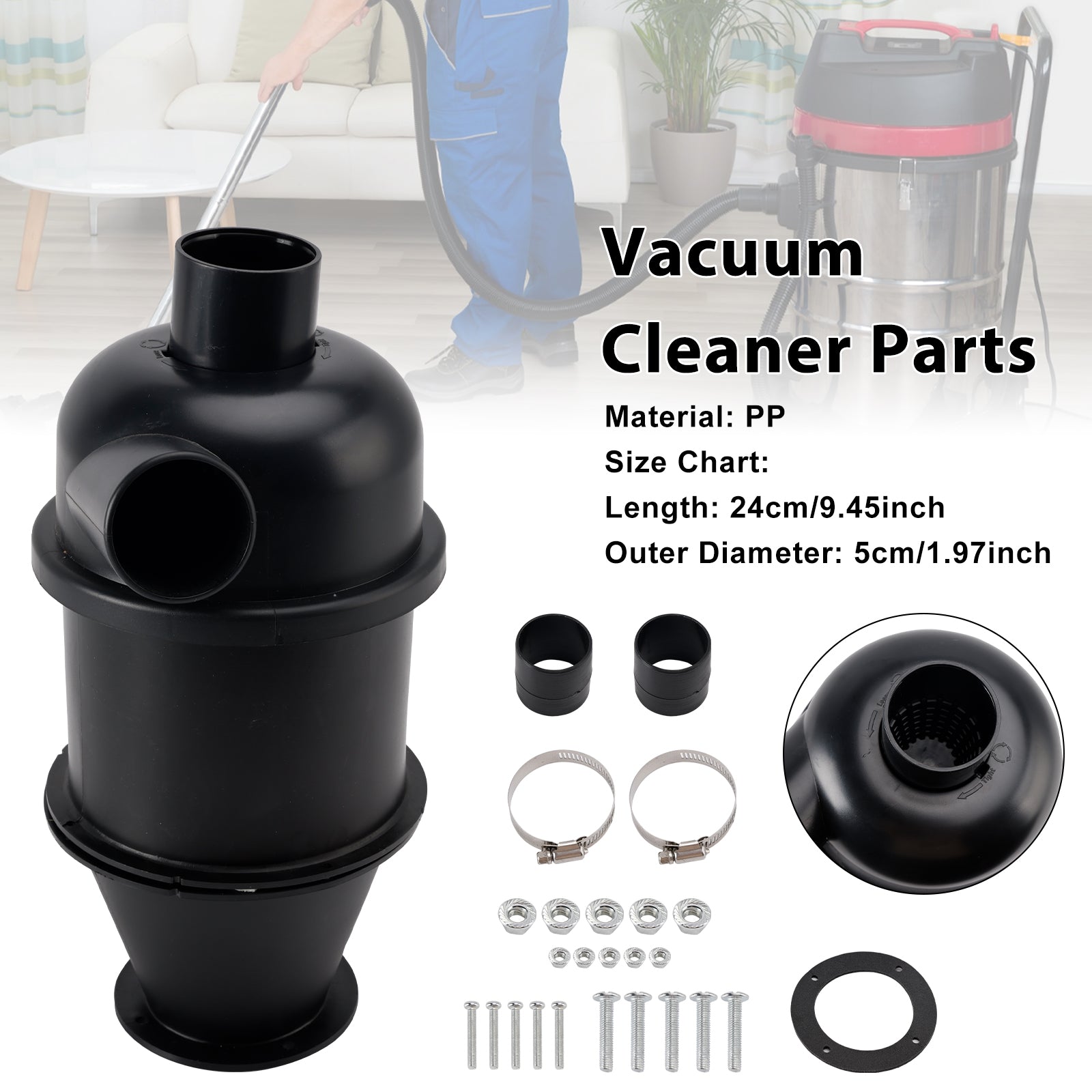 Sépréteur de poussière de poussière de filtre à cyclone pour le sable de bricolage du bois