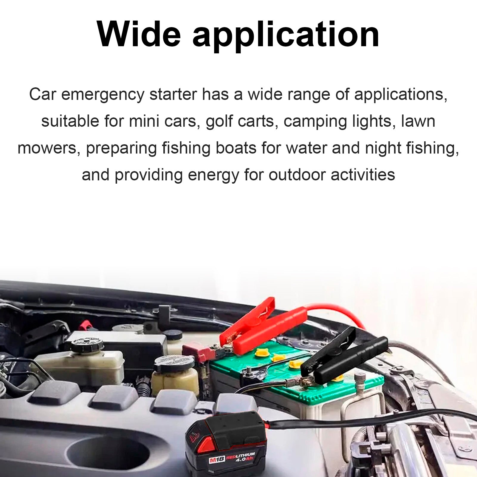 Car Battery Igniter Automotive Emergency Power Kits 12AWG Cable Jump Power Kit