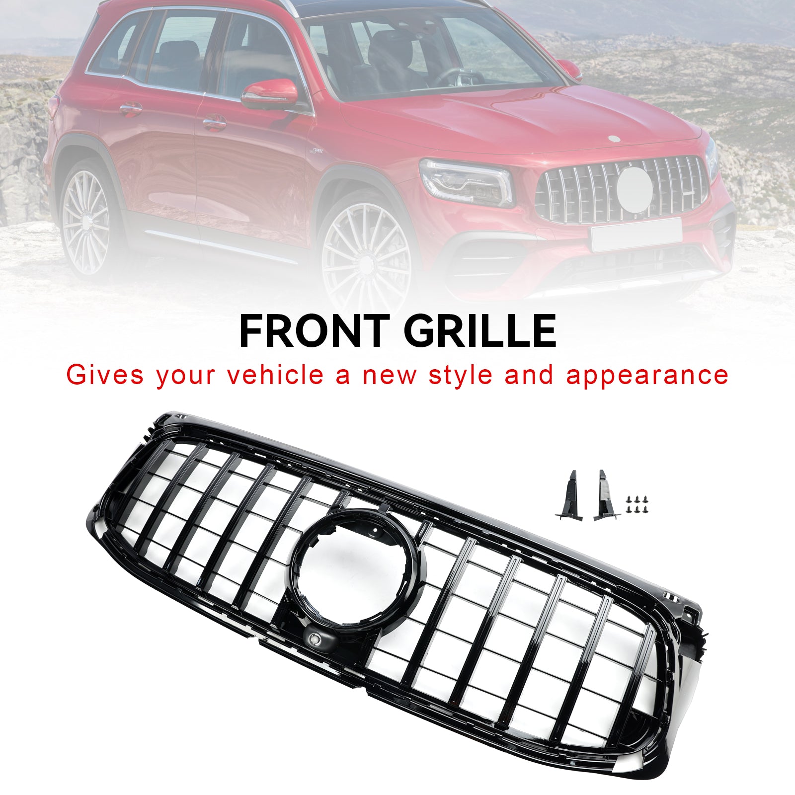 Grille de pare-chocs avant noire brillante Mercedes Benz GLB X247 AMG-Line 2020-2023