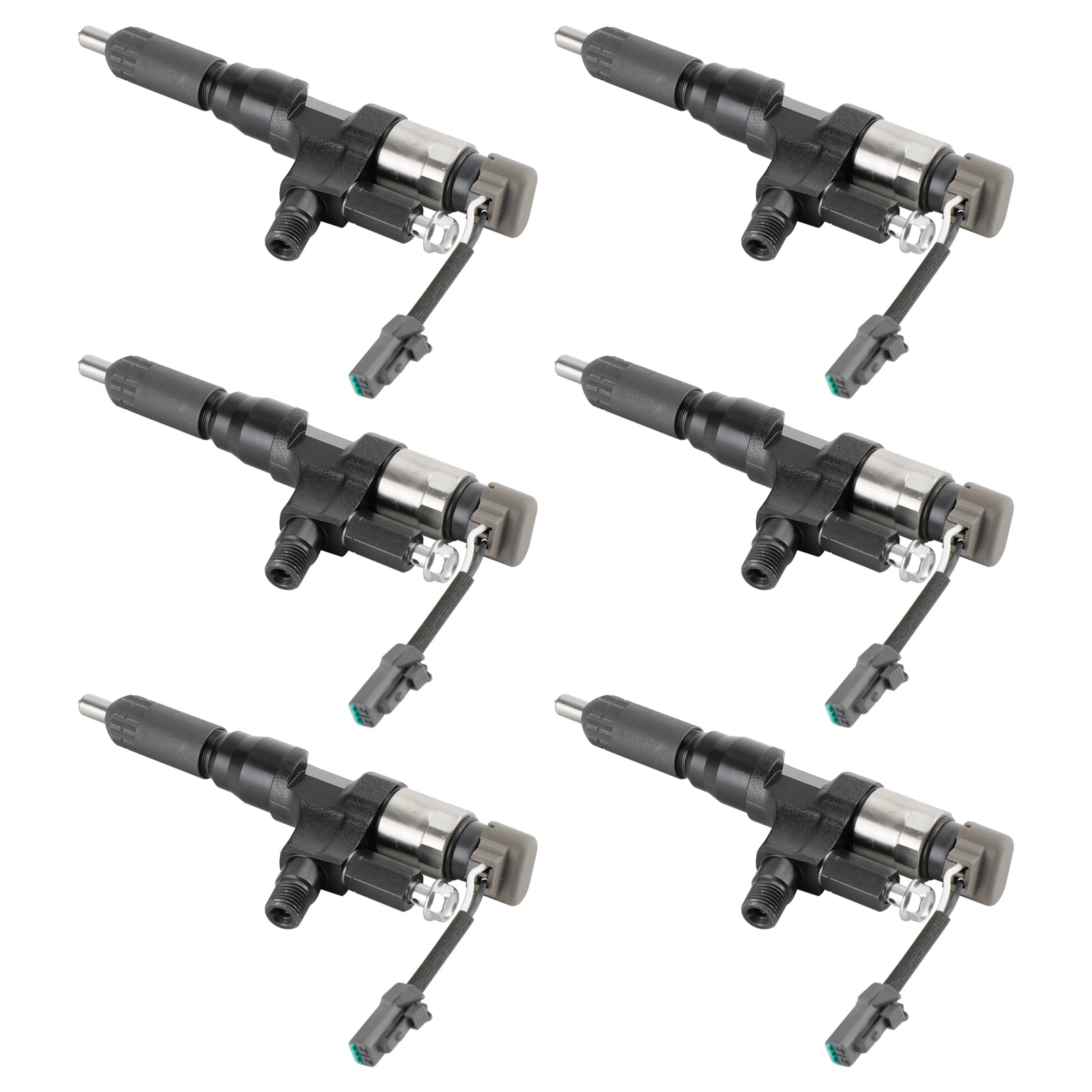 6PCS Fuel Injectors 095000-6593 Fit Hino J08E Fit Kobelco SK330-8