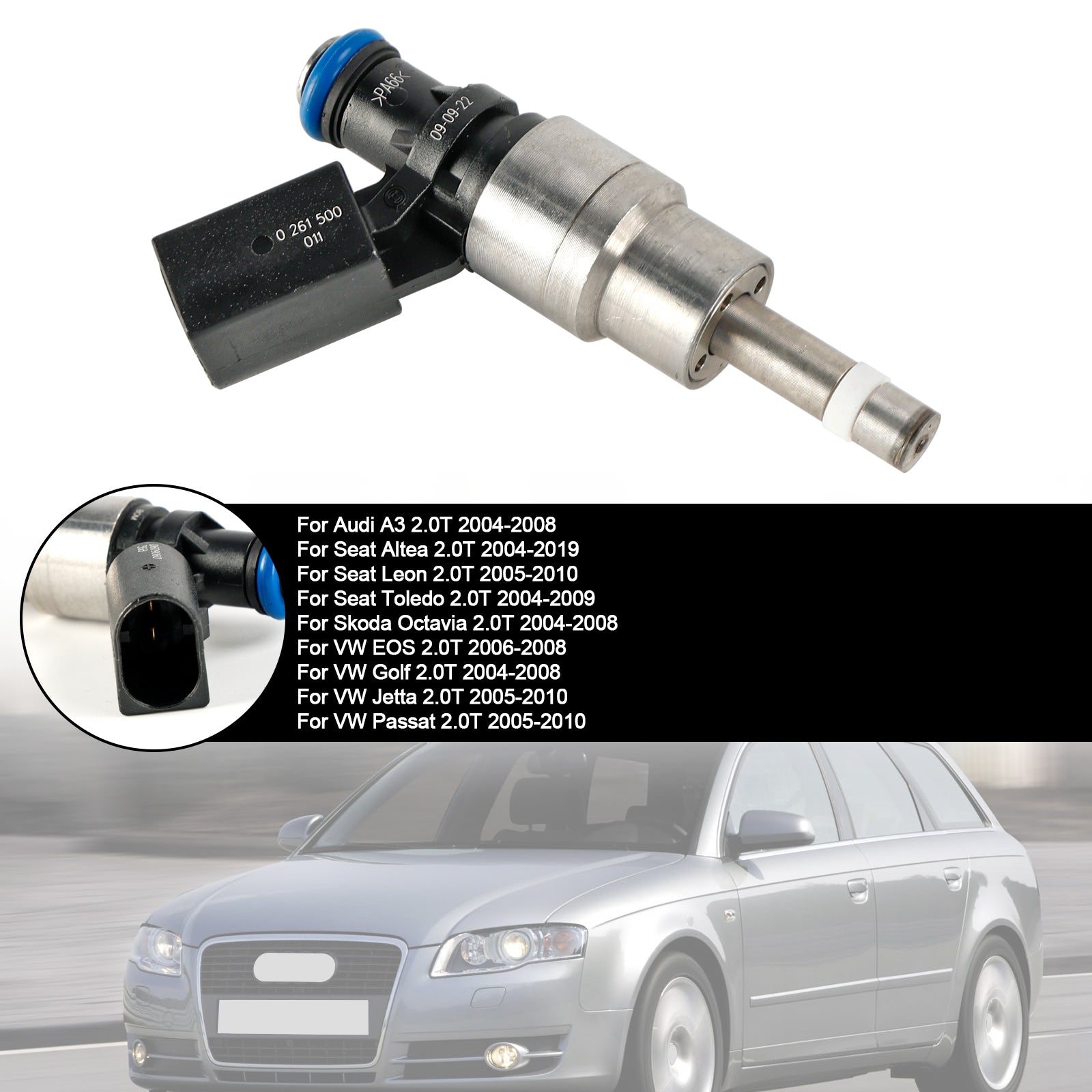 Injecteur de carburant 0261500011 adapté à Audi A4 Avant 8E5 2.0 FSI 02-04 06D906036B, 1 pièce