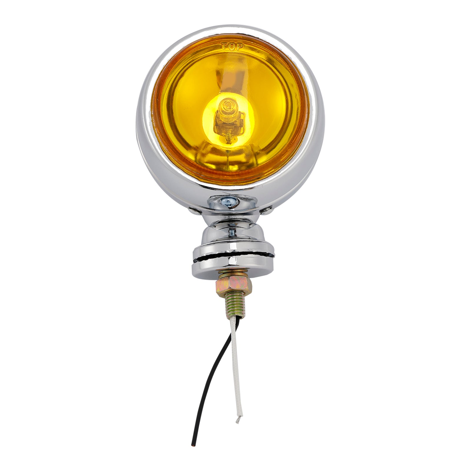 Motorcycle Beam Headlight Fog lampe personnalisée Chrome # D20 pour Racer Bobber Chopper