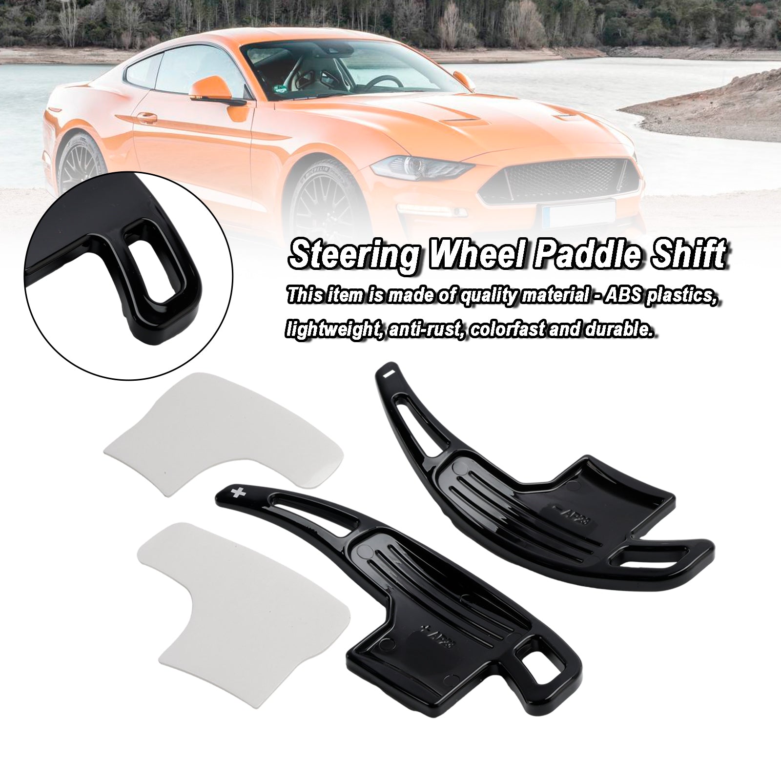 2015-2023 Ford Mustang zwarte stuurwielschakelpaddle-shifterverlenging