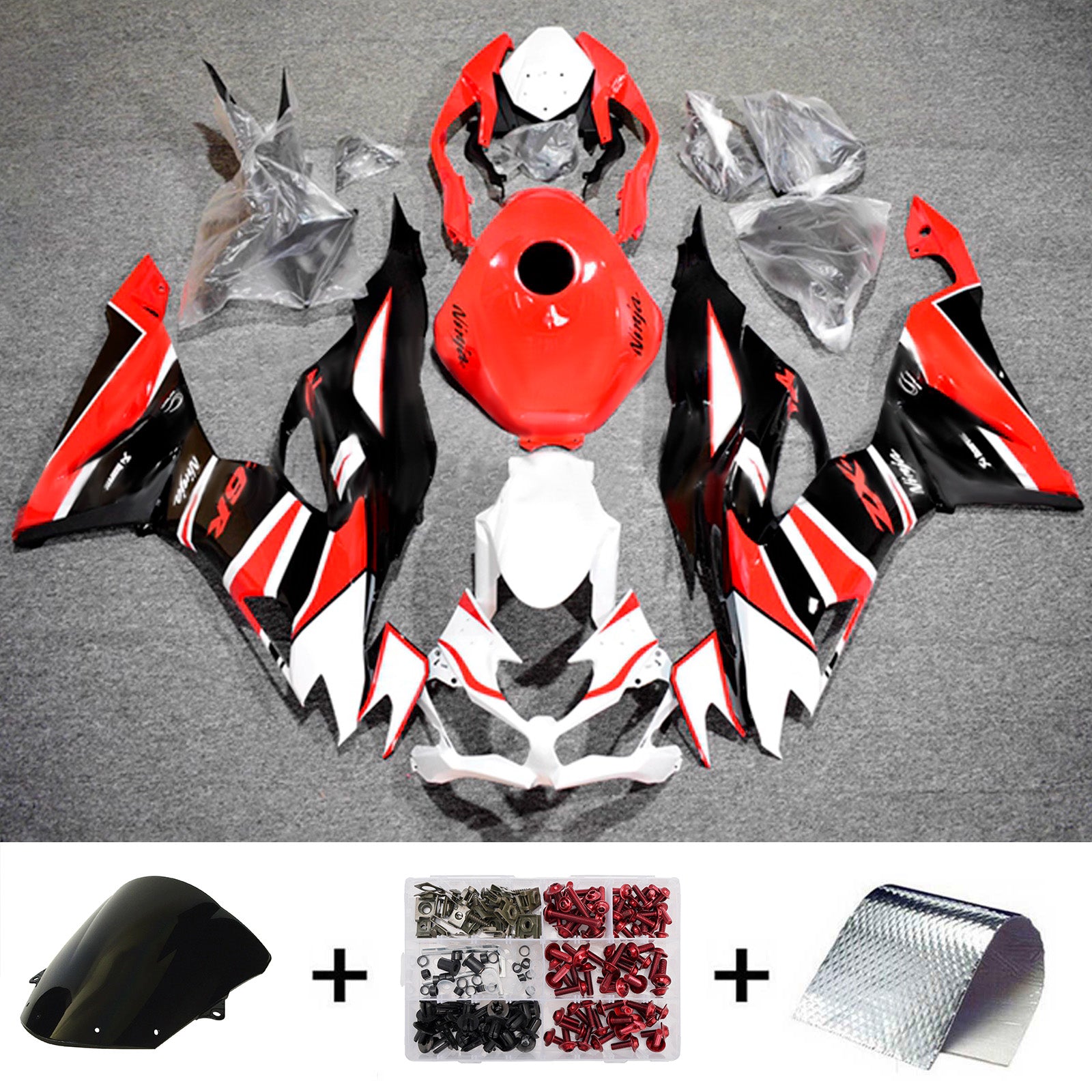 Injection Fairing Kit Bodywork Plastic ABS fit For Kawasaki ZX6R 2019-2023