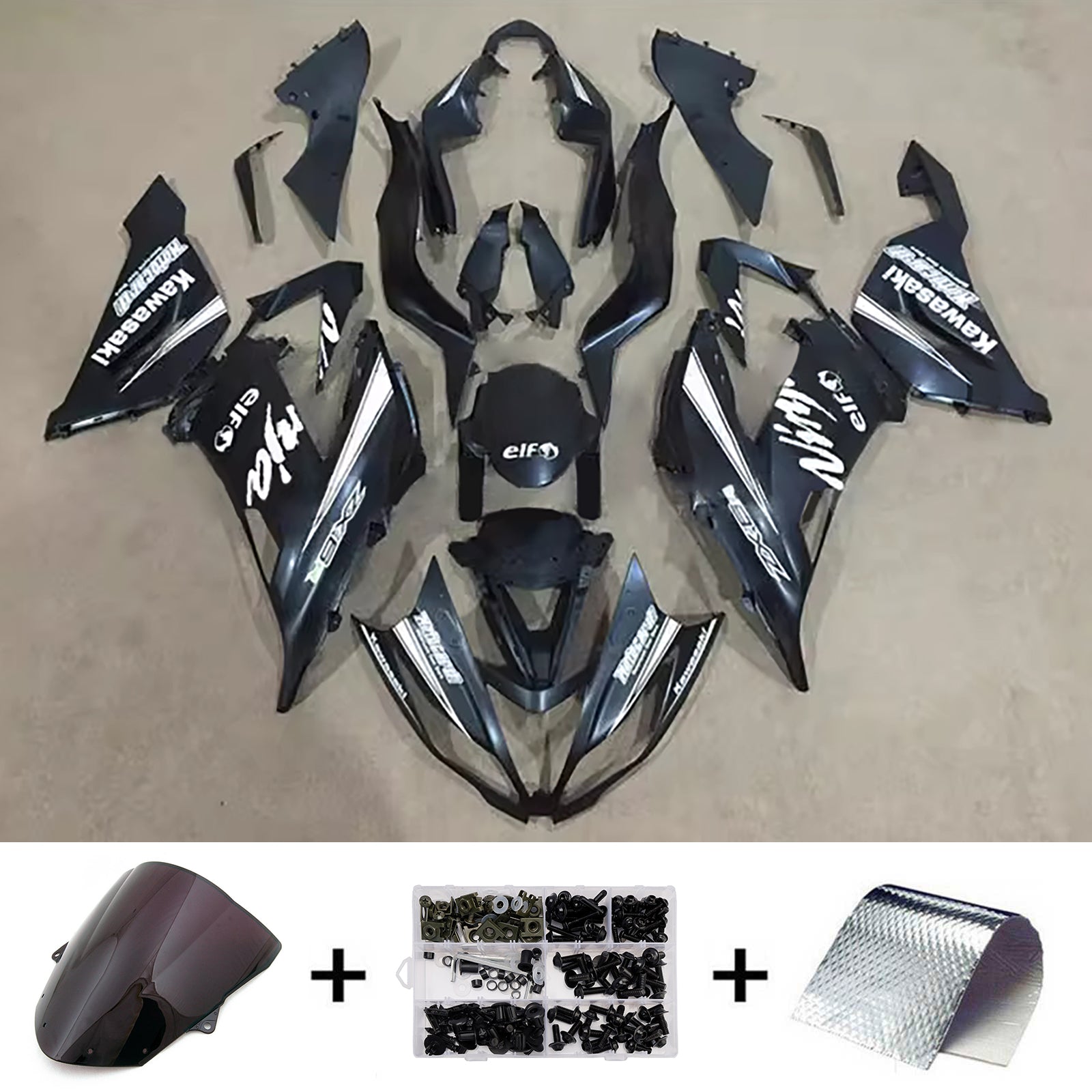 Kit carena iniezione carrozzeria in plastica ABS adatta per Kawasaki ZX6R 636 2013-2018