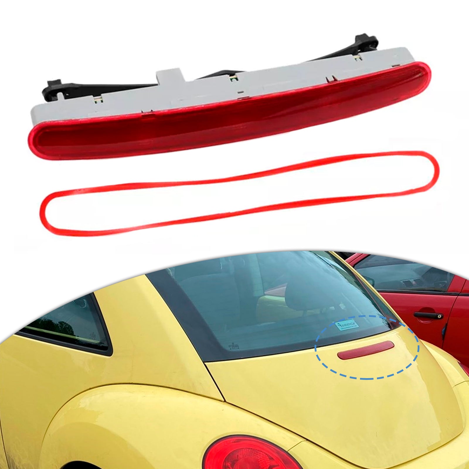 Taillight Tretia LED brzdová svetlo červené brzdové svetlo 1C0945097E pre VW Beetle 1998-2010