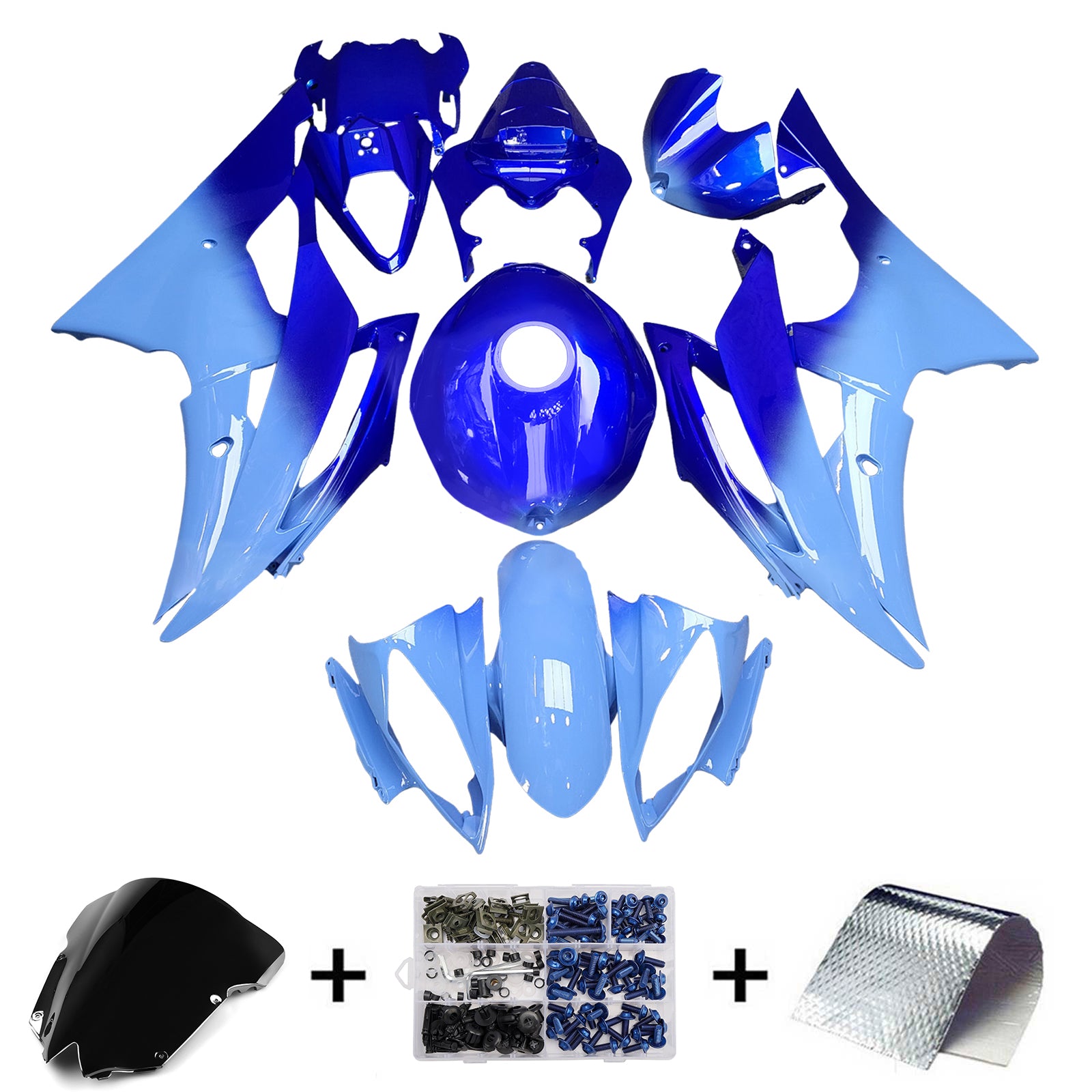 Kit de carénage d'injection carrosserie plastique ABS pour Yamaha YZFR6 YZF-R6 2008-2016