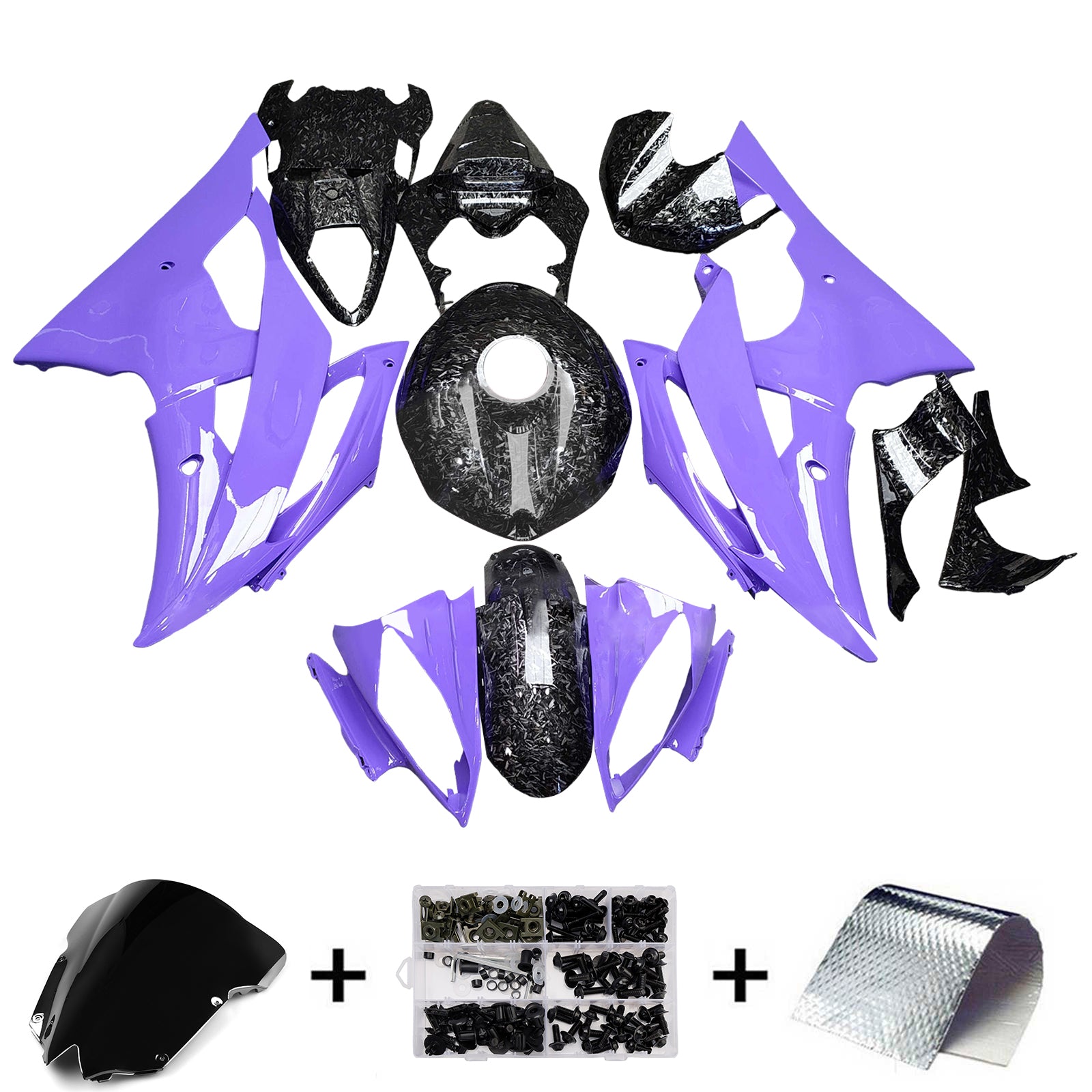 Kit de carénage d'injection carrosserie plastique ABS pour Yamaha YZFR6 YZF-R6 2008-2016