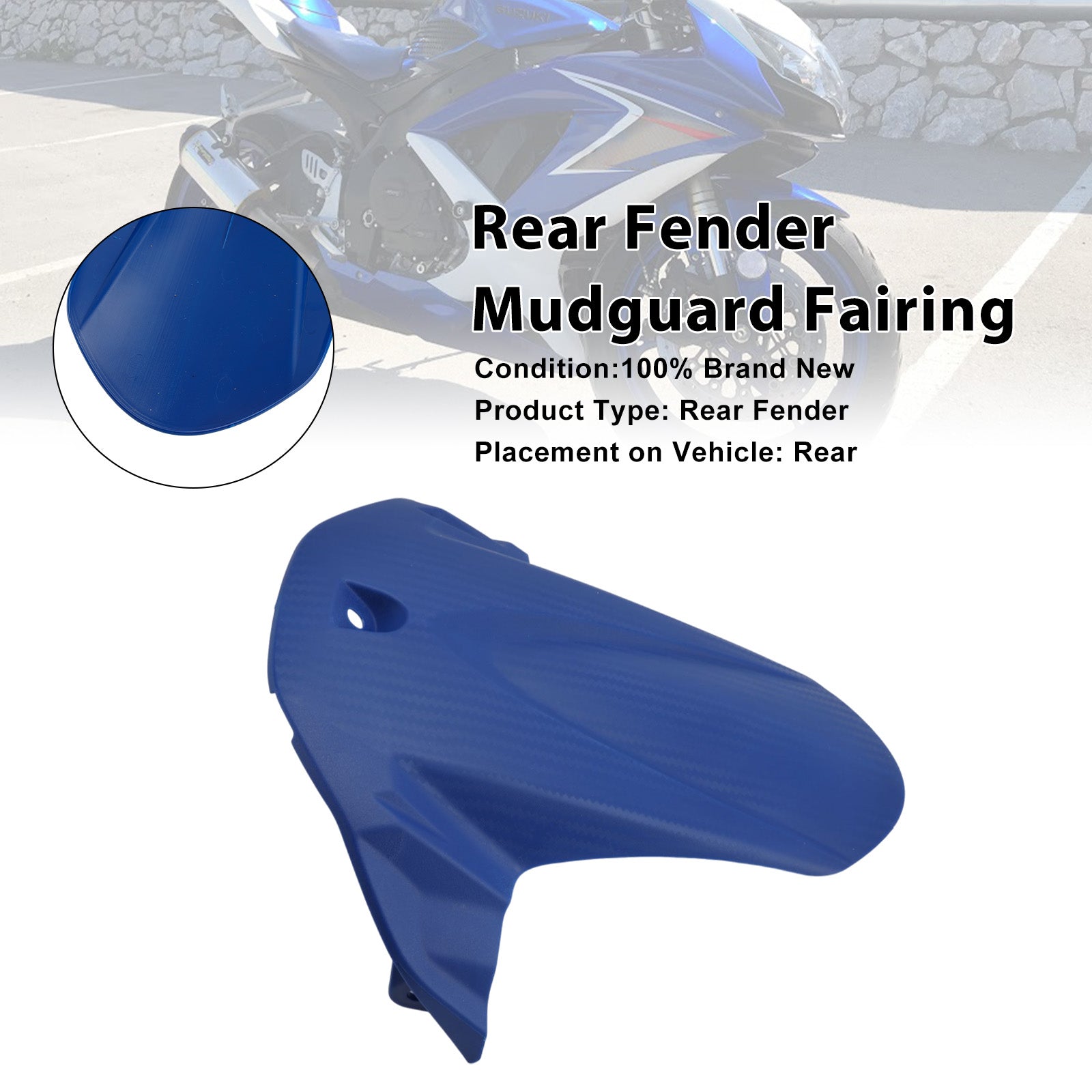 For Suzuki GSX-R600 2011-2025 Rear Fender Mudguard Fairing