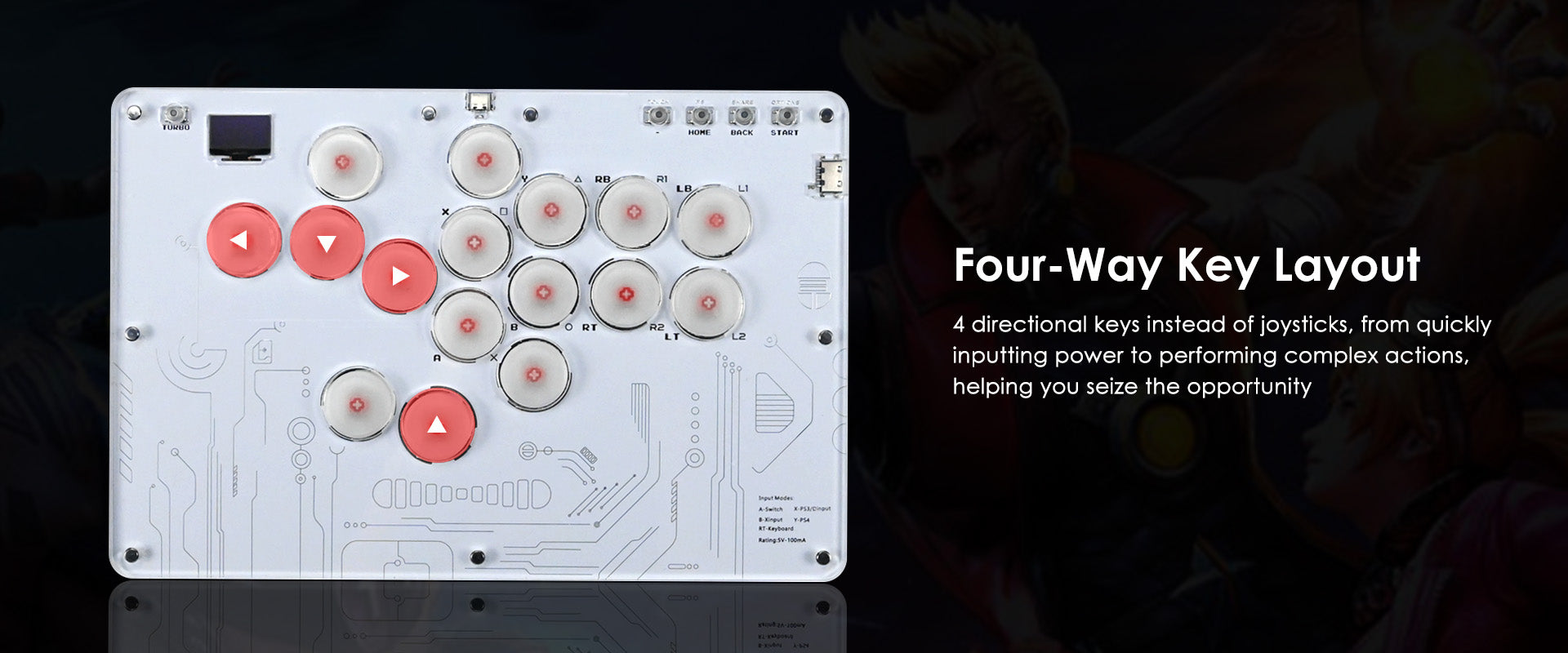 HITBOX Fighting Keyboard hitbox Arcade Joystick Advanced Buttons Street Fighter 6 Steam Raspberry Pi Keyboard