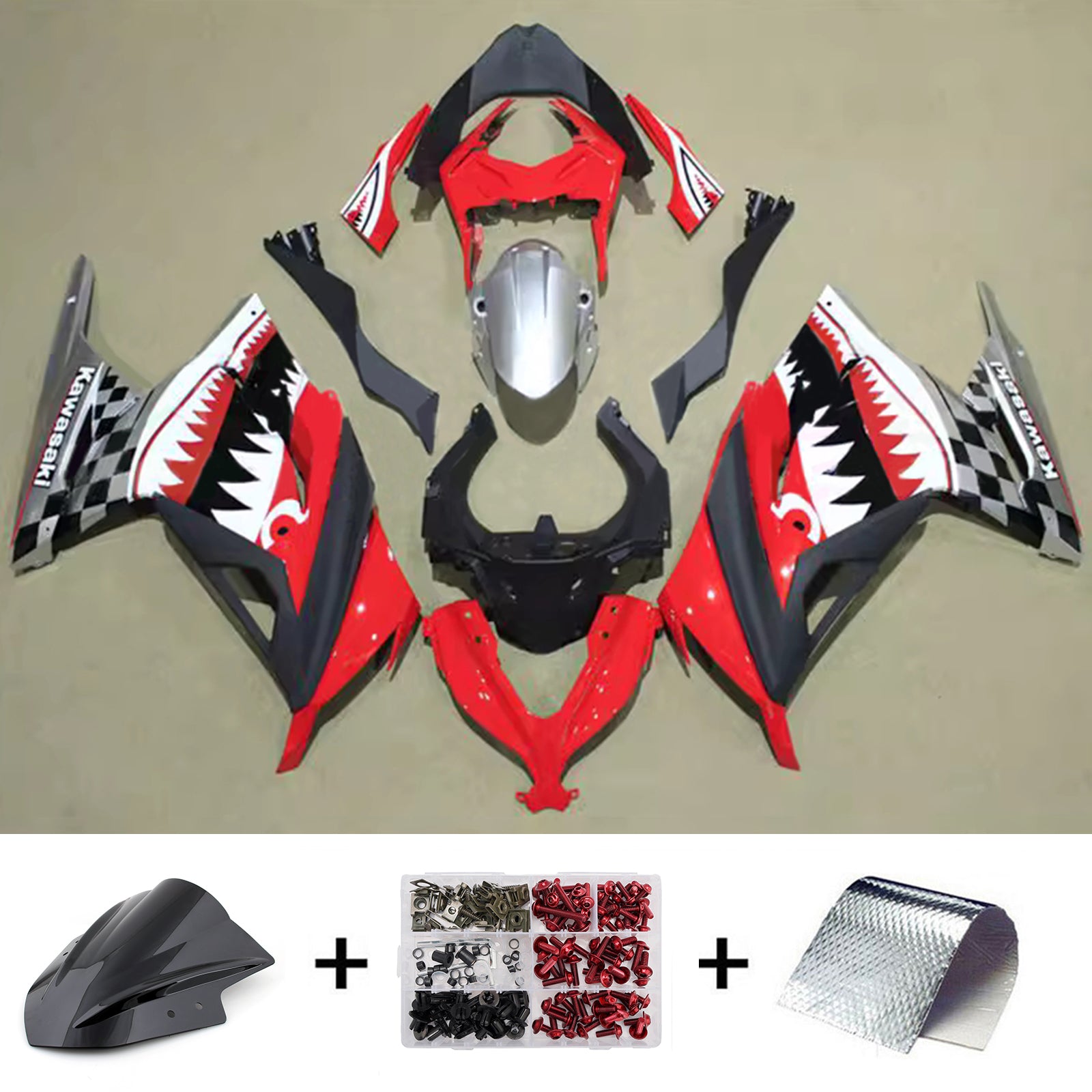 Kit carena iniezione carrozzeria in plastica ABS adatta per Kawasaki EX300 Ninja 300 2013-2024