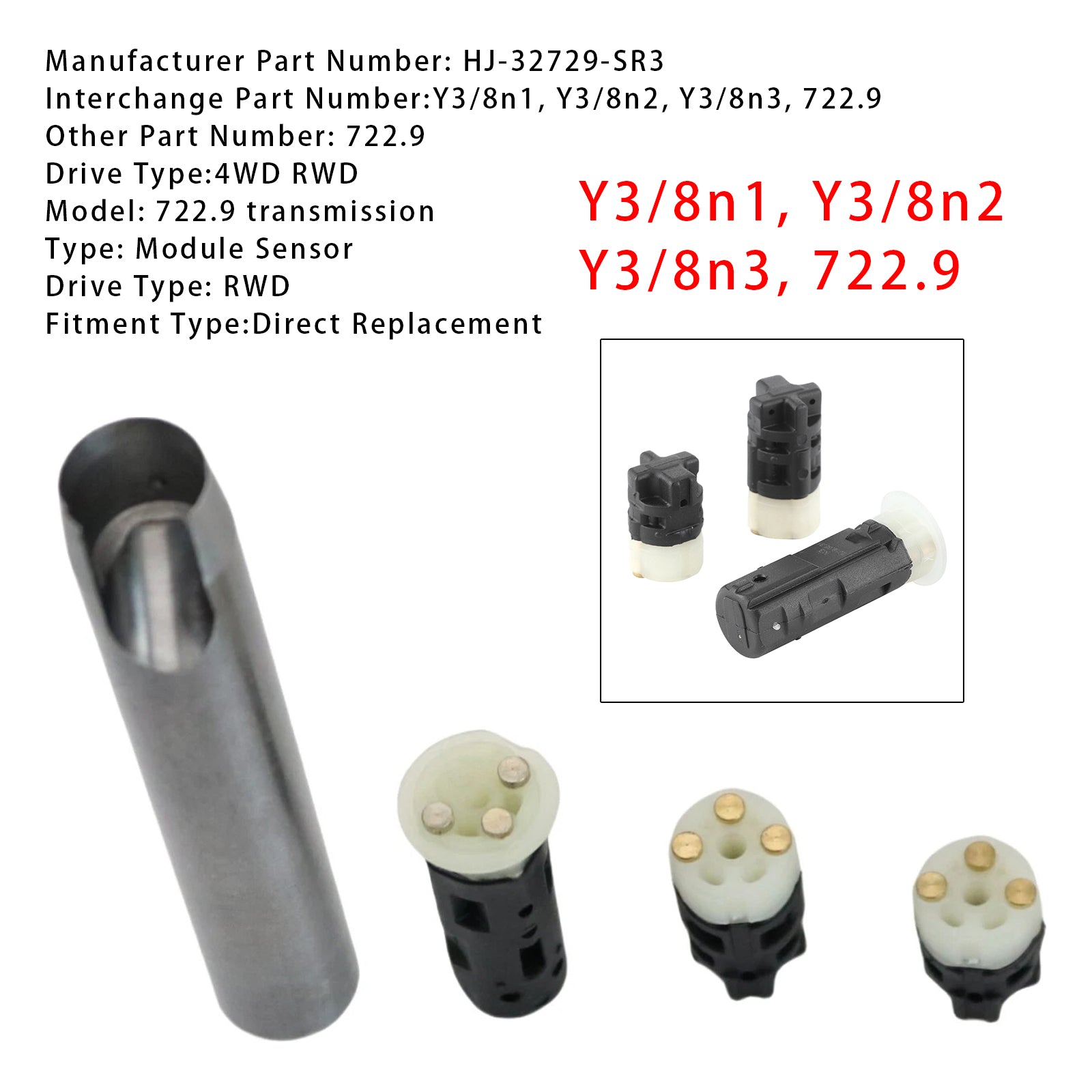 New Control Module Sensor For Mercedes Benz 7G 722.9 plate Y3/8n1 Y3/8n2 Y3/8n3