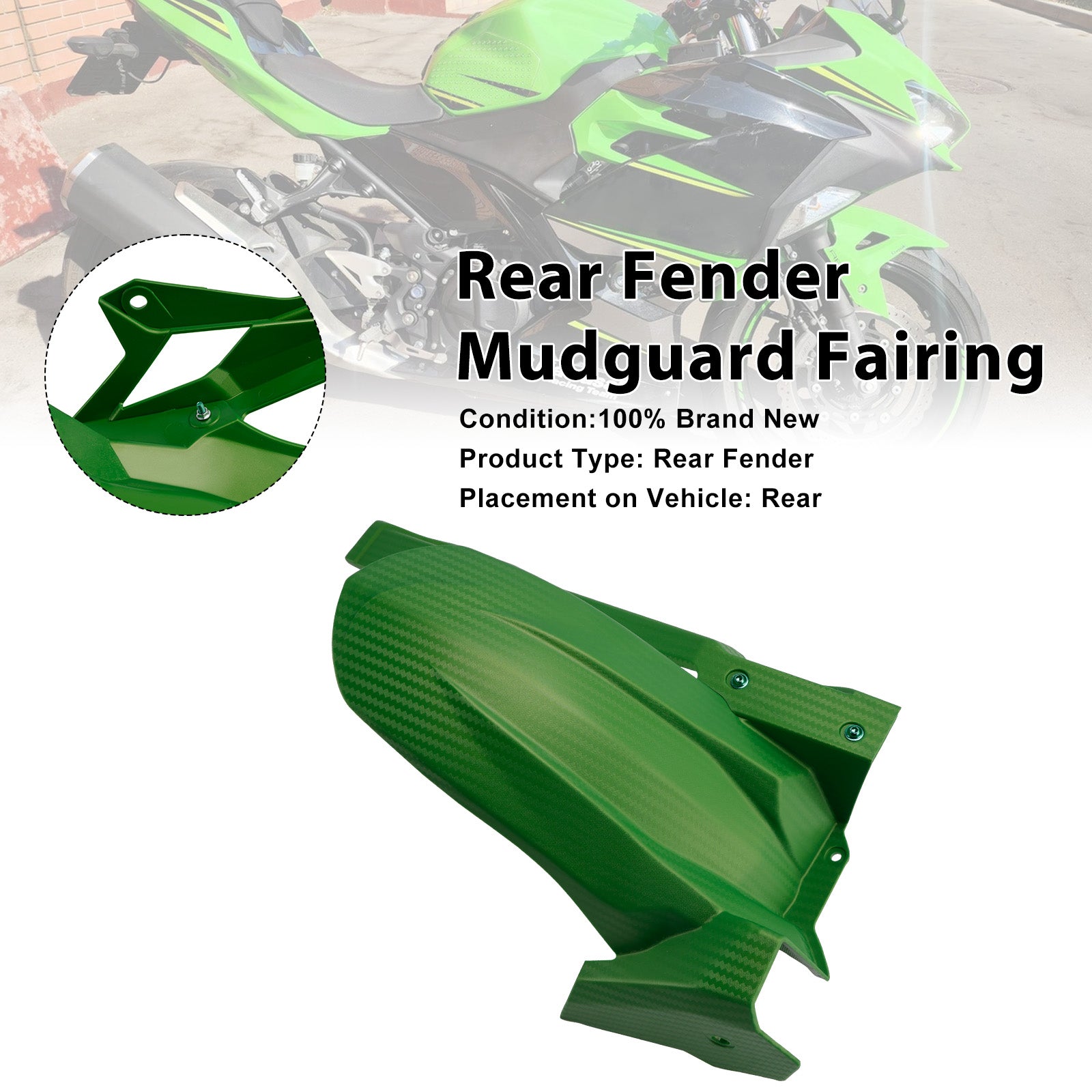 2018-2024 For Kawasaki Ninja 400 / Z400 Rear Fender Fairing