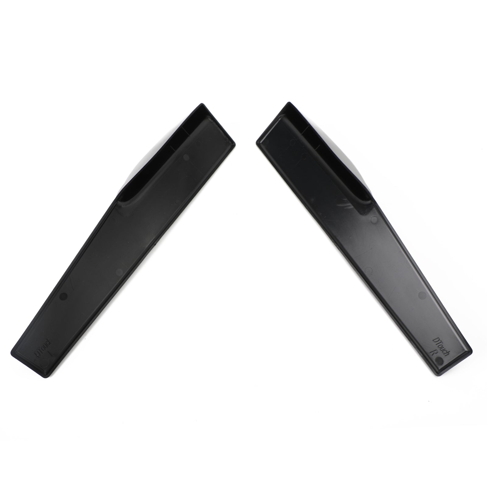 Pair 45cm Car Gloss Black Side Skirts Rocker Splitters Diffuser Winglet Wings