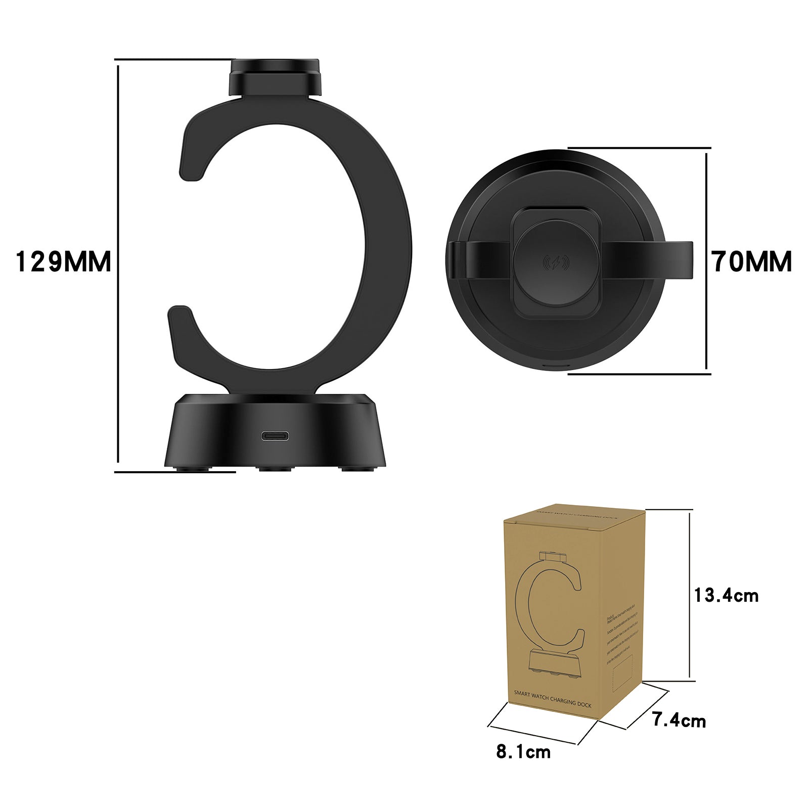 Apple Watch Charger Vertical C-formet lader iWatch ladedokk stativadapter