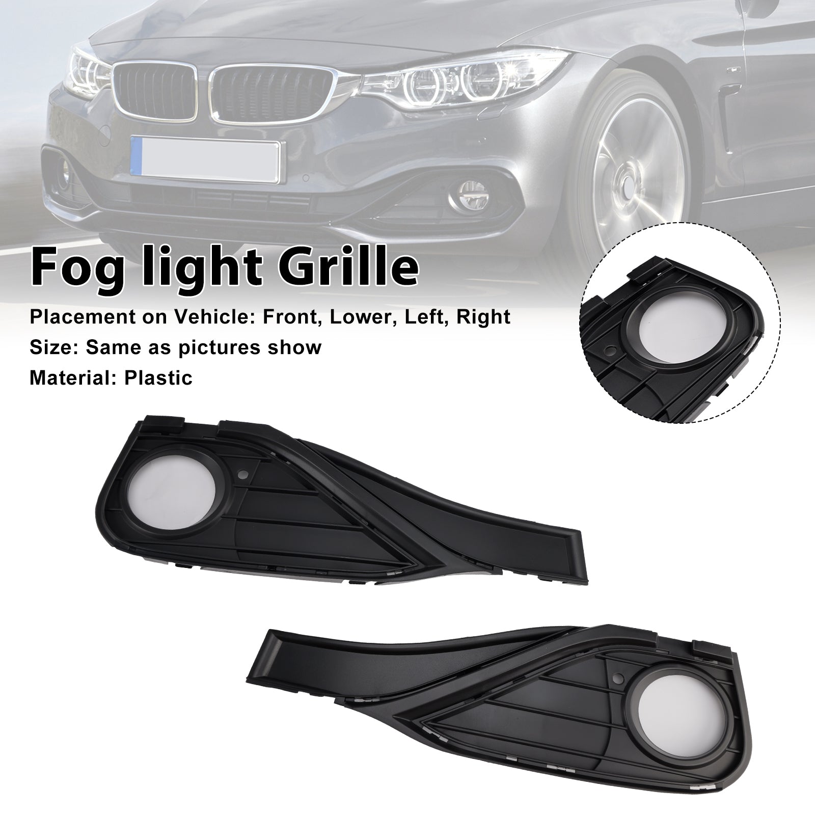 Grille de brouillard avant de grille partiellement ouverte 51117294831 Fit BMW F32 F33 F36 418d