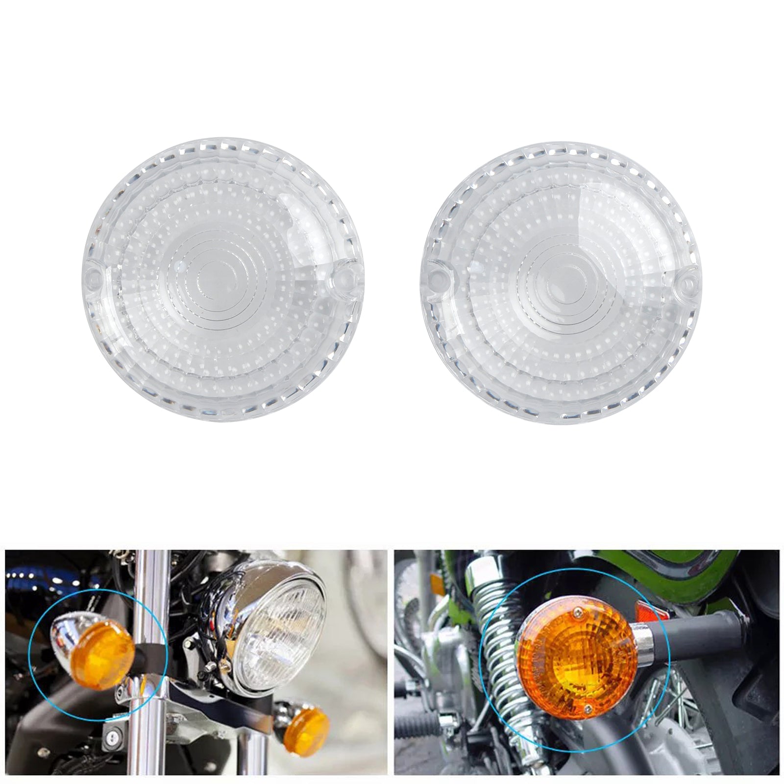 Front/Rear Turn Signals Lens Cover For Yamaha V-Star1100 XVS650 Road Star