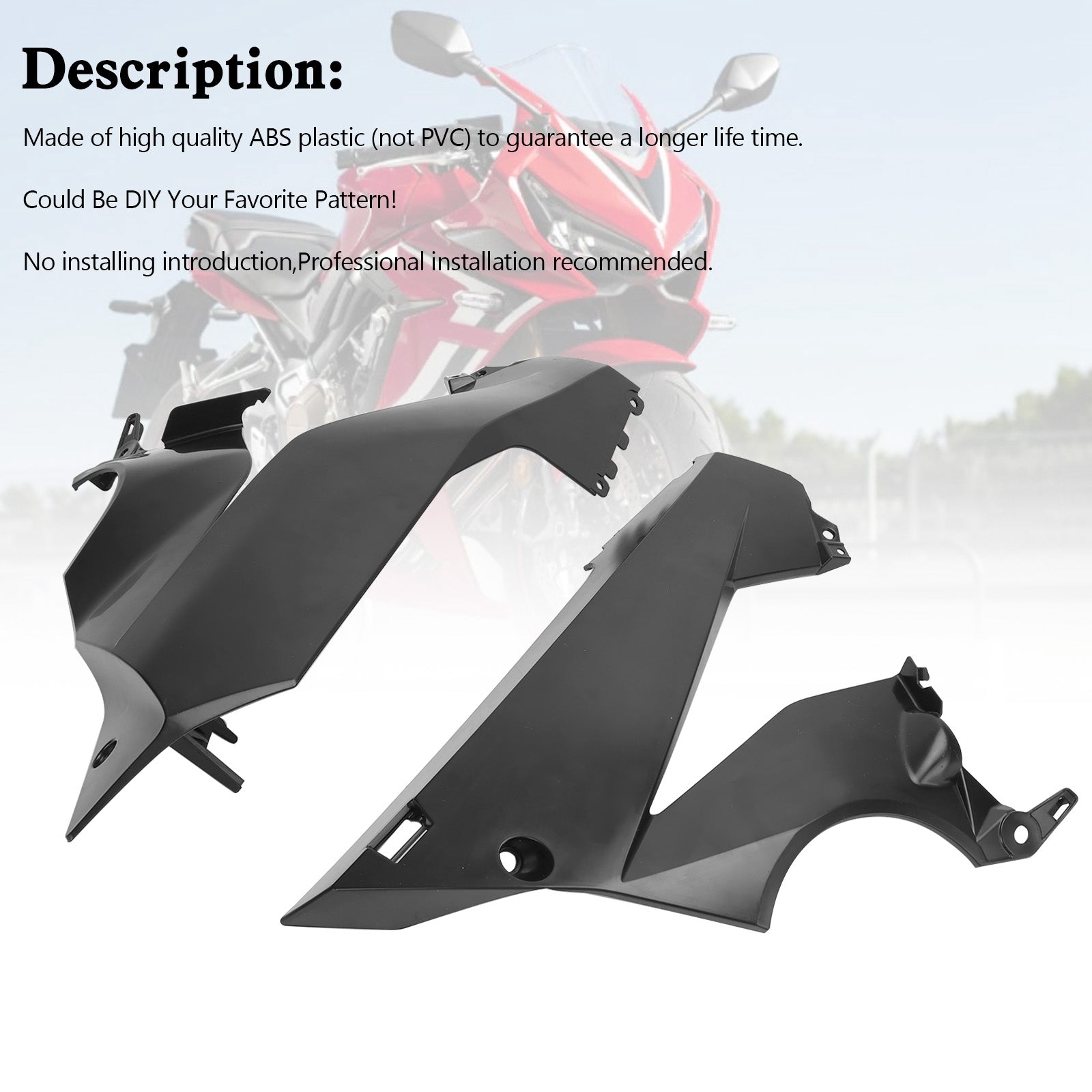 Capot de carénage de panneau de cadre latéral non peint pour Honda CBR650R 2019-2023