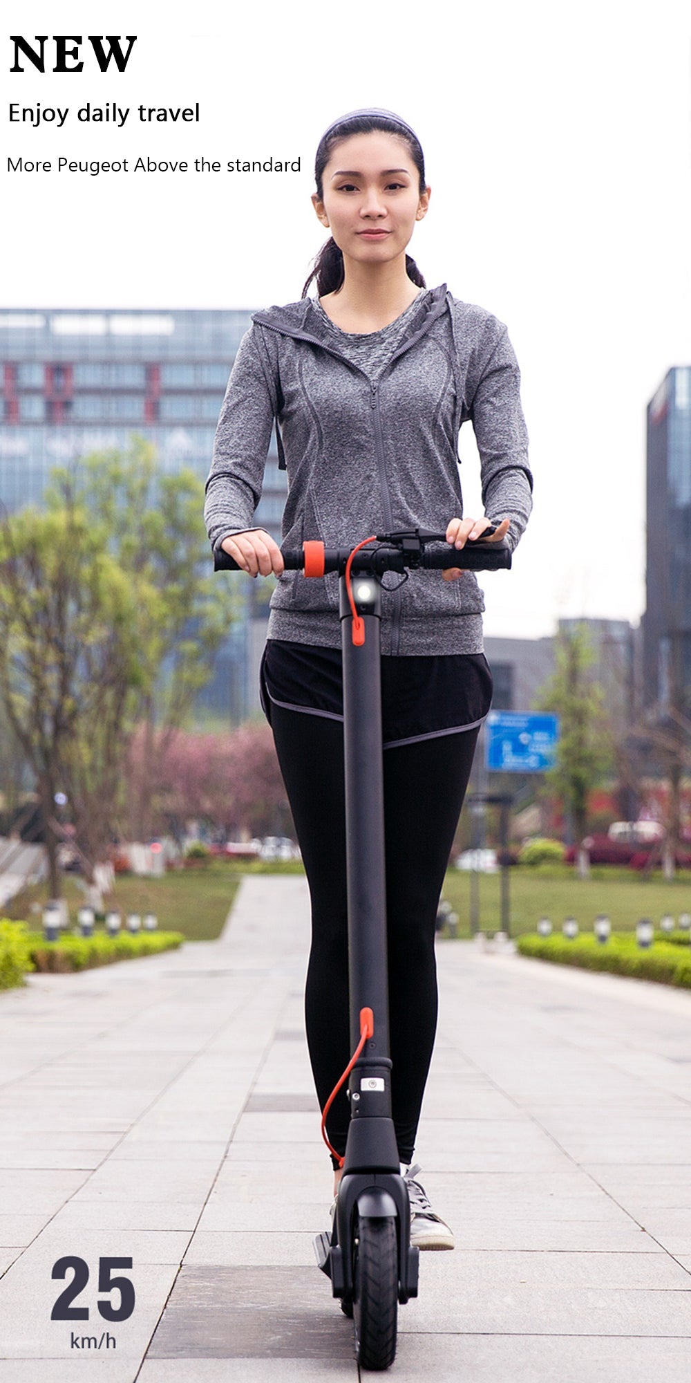 10 "opvouwbare elektrische scooter voor volwassenen, 350 W, 45 km bereik, voor woon-werkverkeer in de stad