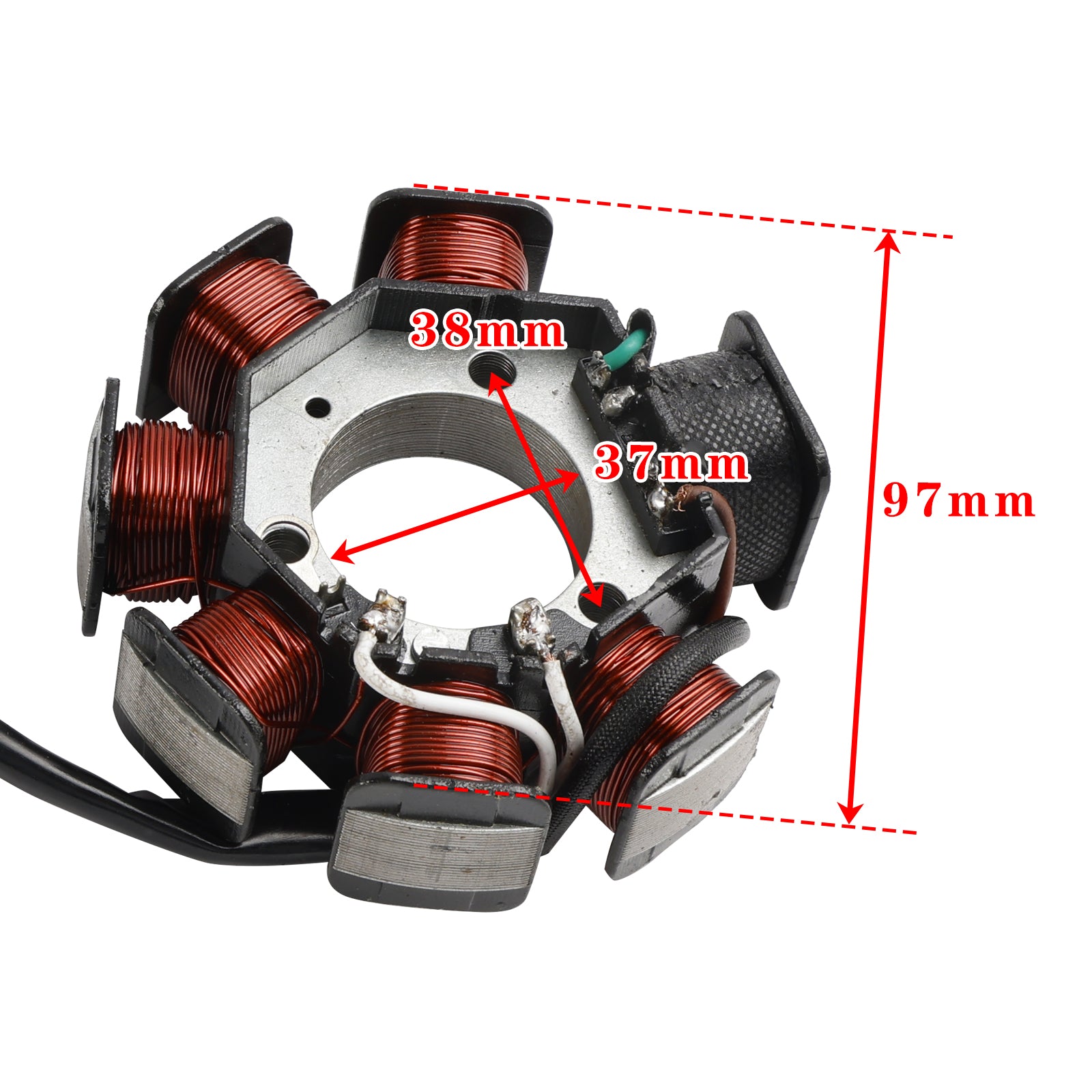 7 STATOR D'ALPORTATION DE COLL POUR YAMAHA YBR125 YBR125E YBR125G 2016-2024 YB125 13-22