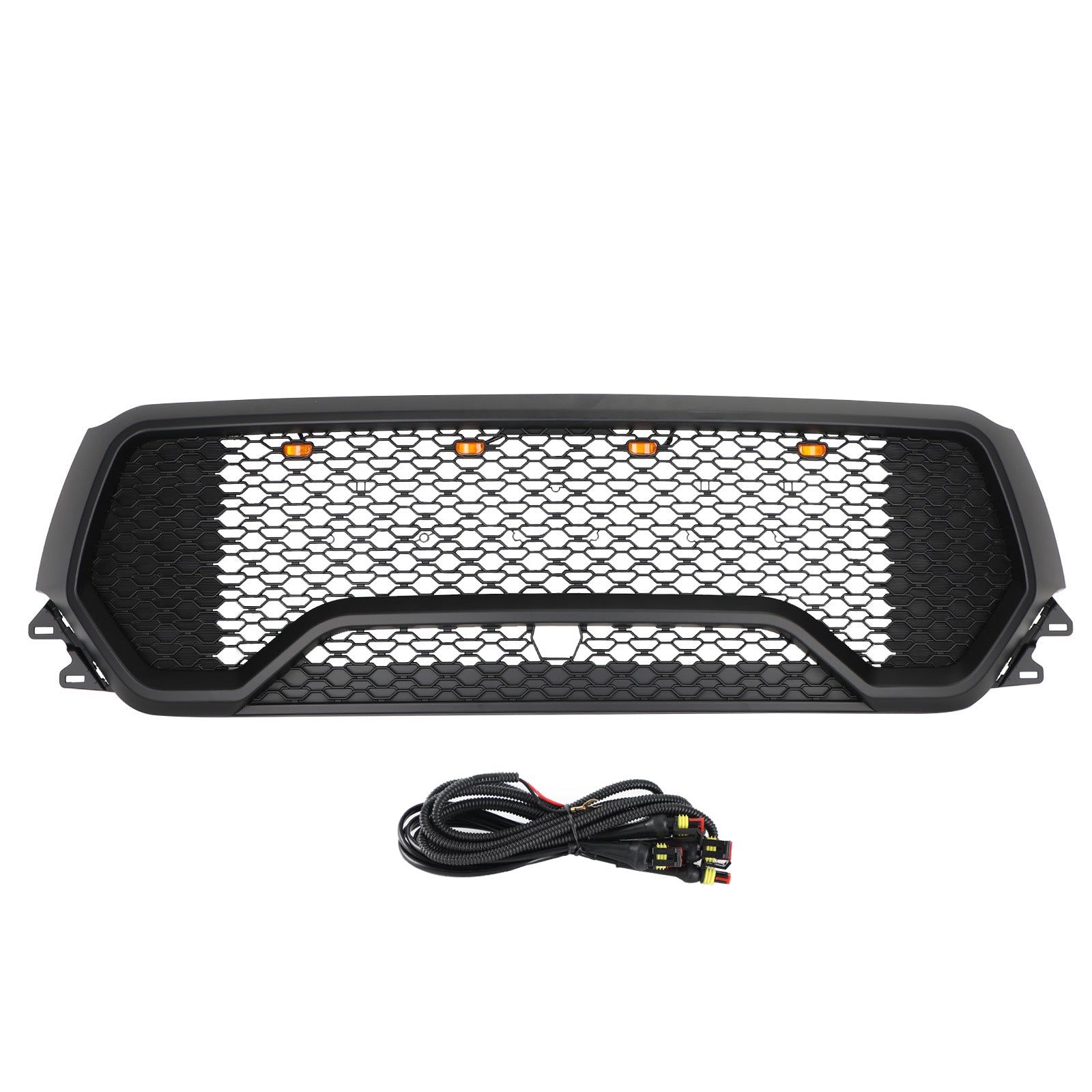 Grille de capot supérieure avant en nid d'abeille à LED de style Dodge Ram 1500 TRX 2019-2022