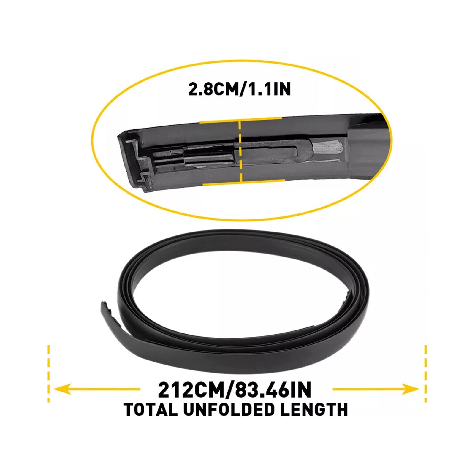 Moldura de techo para Scion xB 2008-2015, 2 piezas, centro izquierdo & Goma del lado derecho