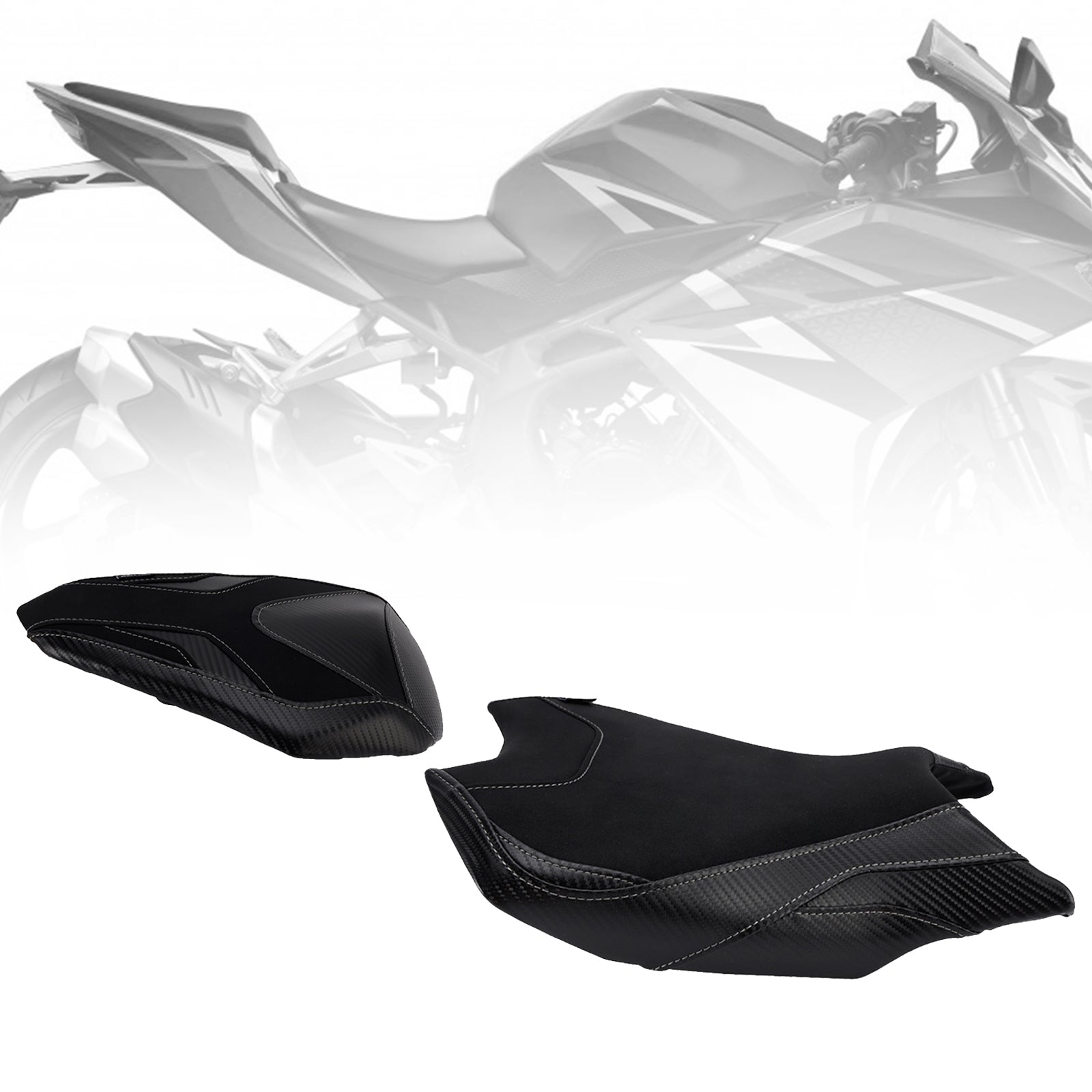 Front&Rear Raider Passenger Cushion Kit Black For Honda Cbr250Rr 2017-2024 2023