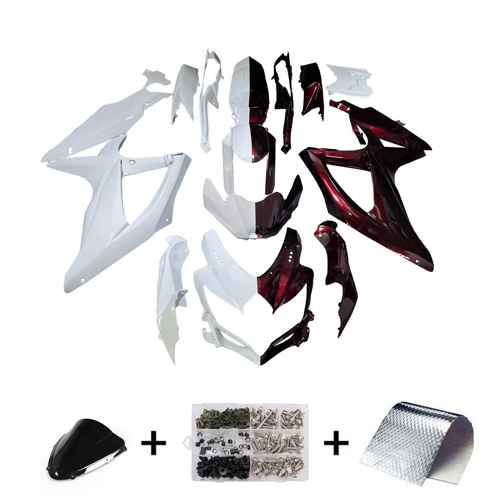Kit de carénage d'injection carrosserie plastique ABS pour Suzuki GSXR 600/750 2008-2010 K8