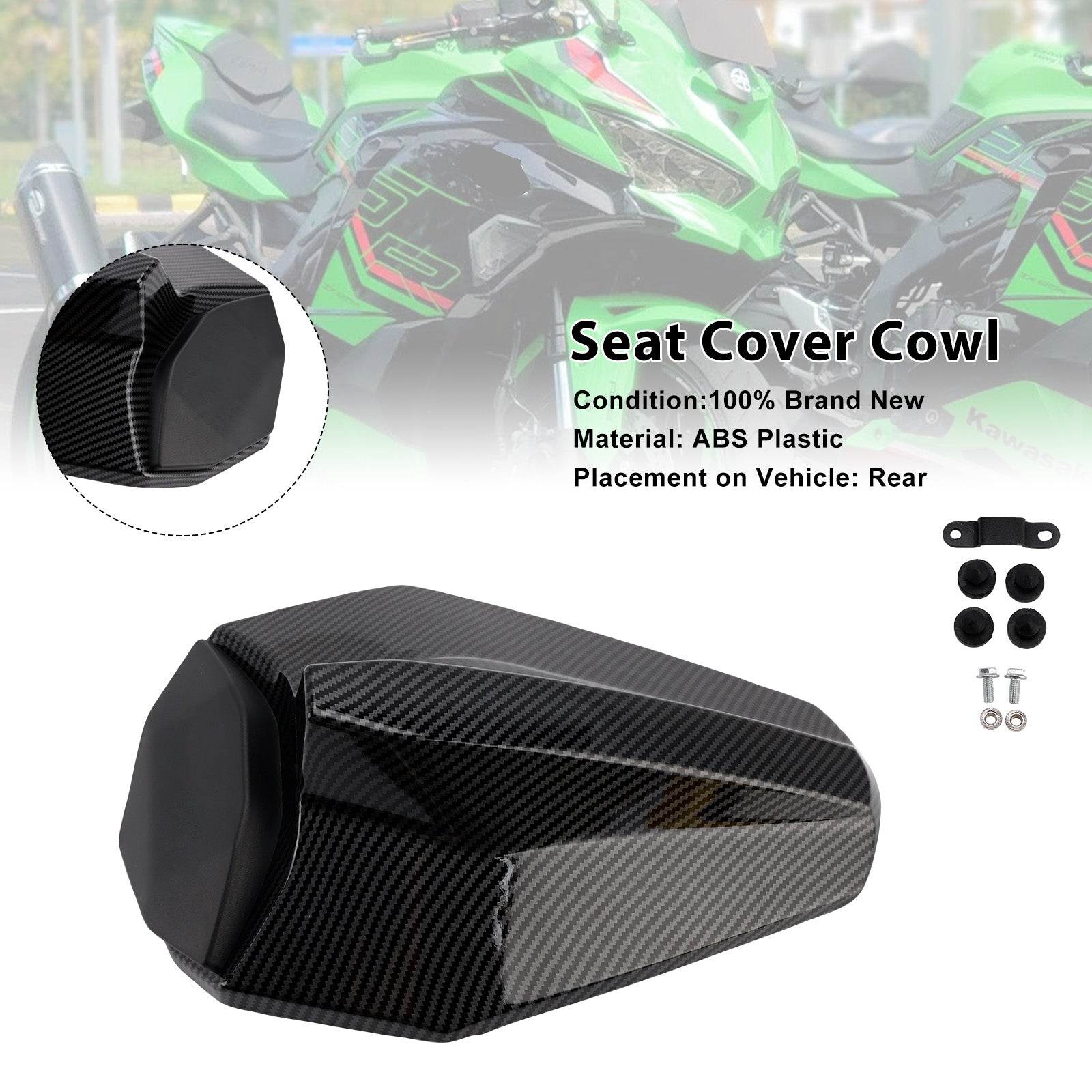 Racing Tail Rear Seat Fairing Cowl for Kawasaki ZX25R ZX4R ZX4RR 20-25