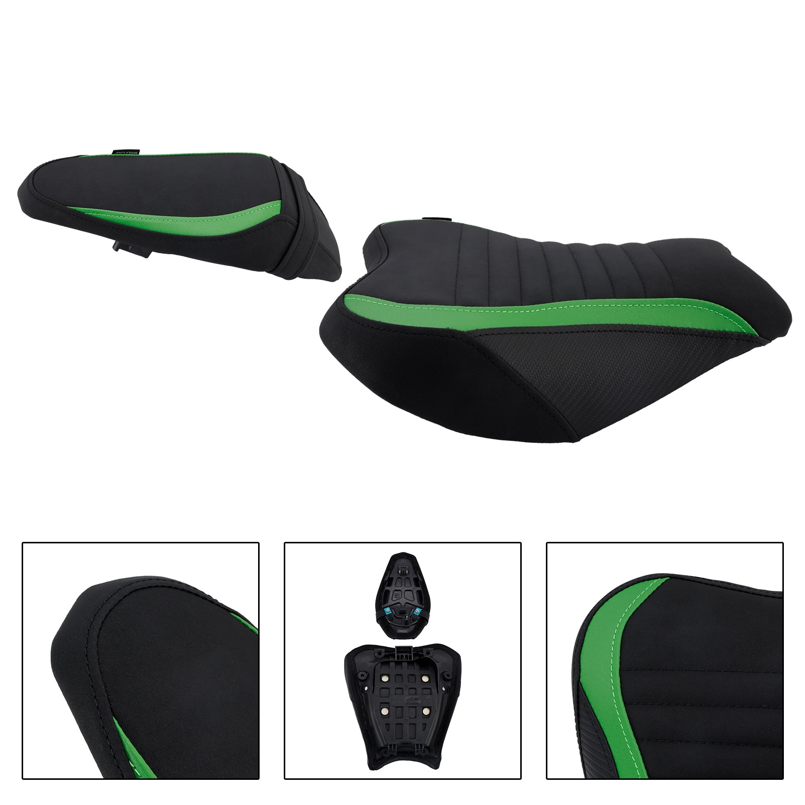 Complete Cushion Rider Passenger Seat Black Fits For Kawasaki Ninja Z900 17-24
