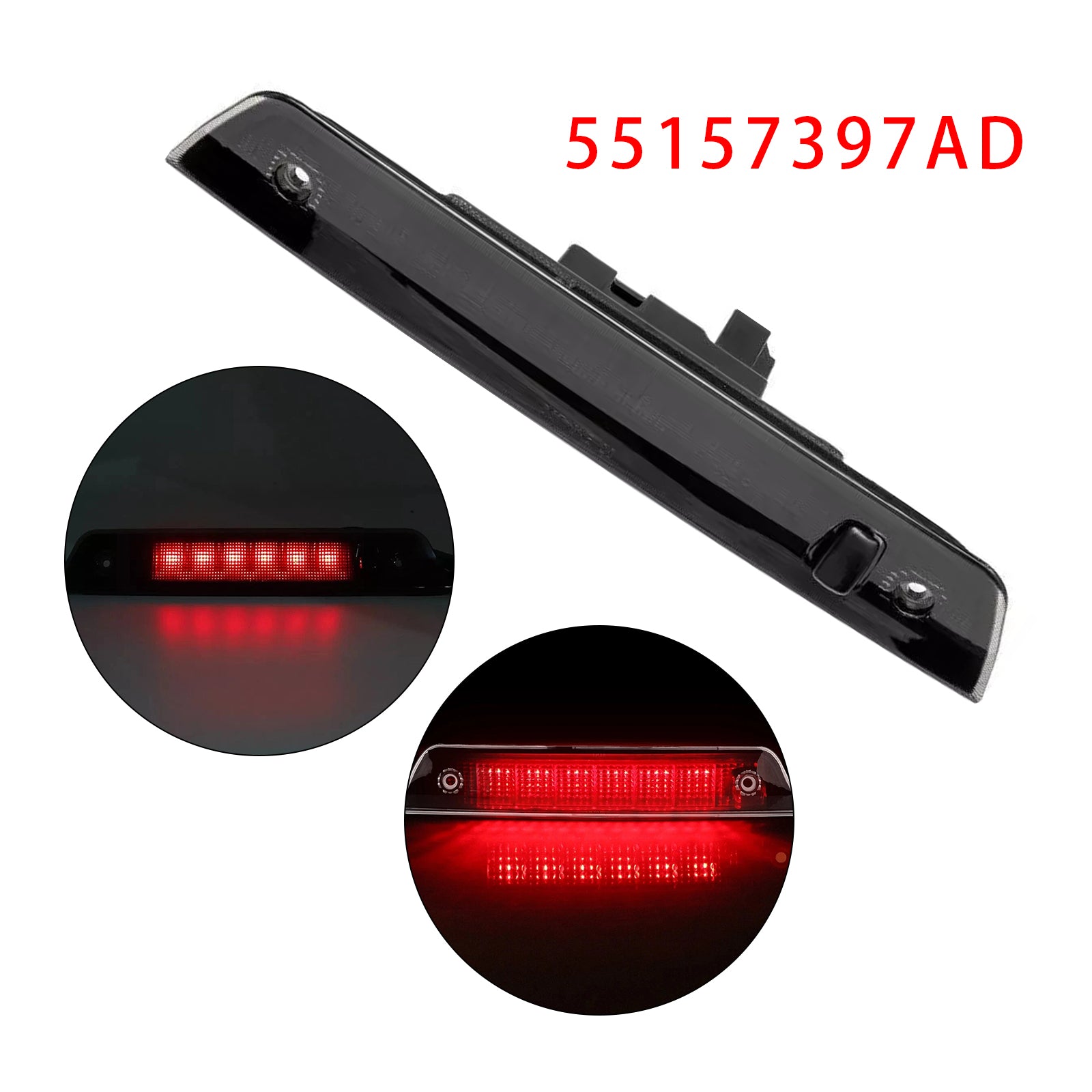 2005-2010 Jeep Grand Cherokee Led Tretia 3. brzdové svetlo 55157397AD Black