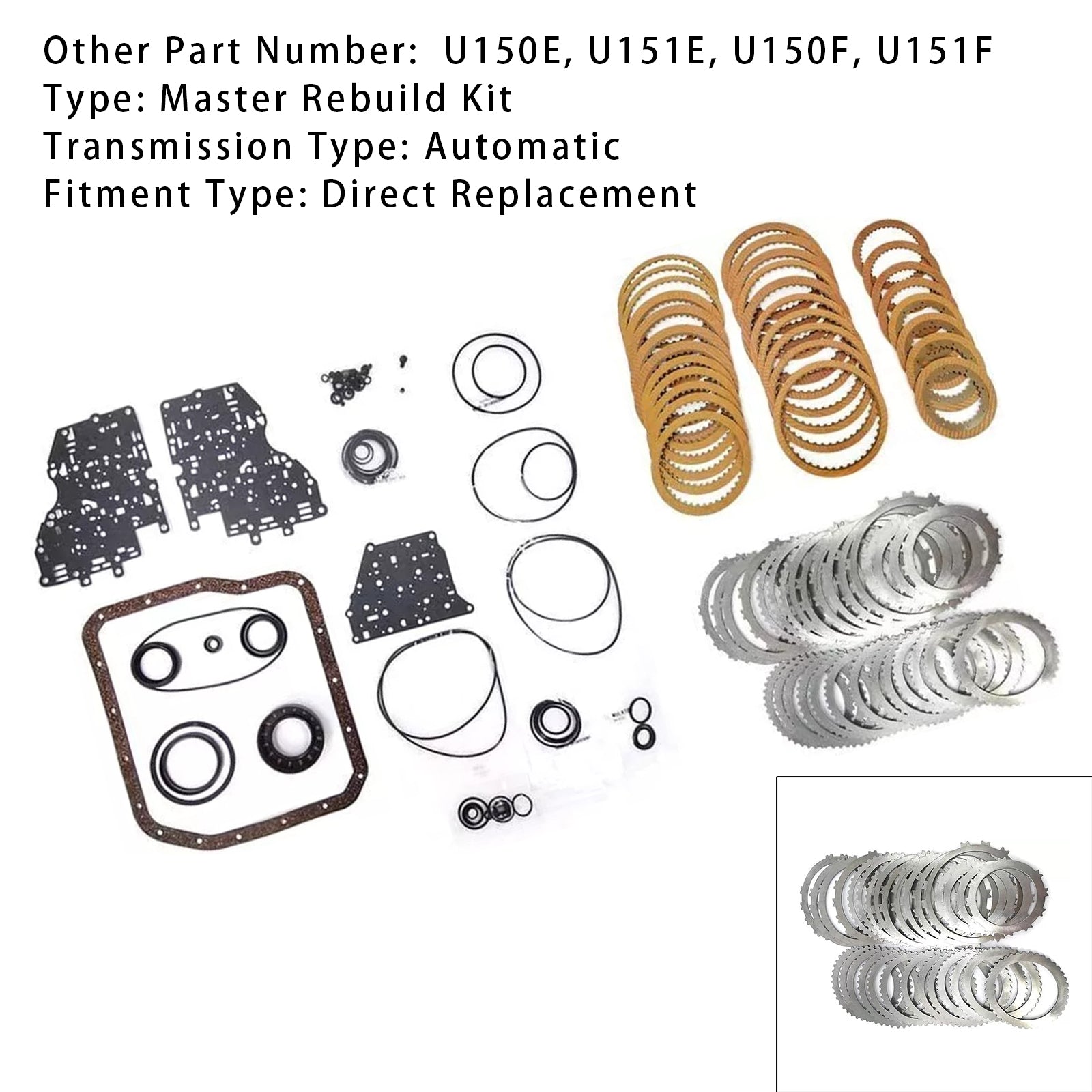 TOYOTA AVENSIS CAMRY U150E U151E U150F U151F Auto Transmission Master Rebuild Kit Clutch Discs Gasket