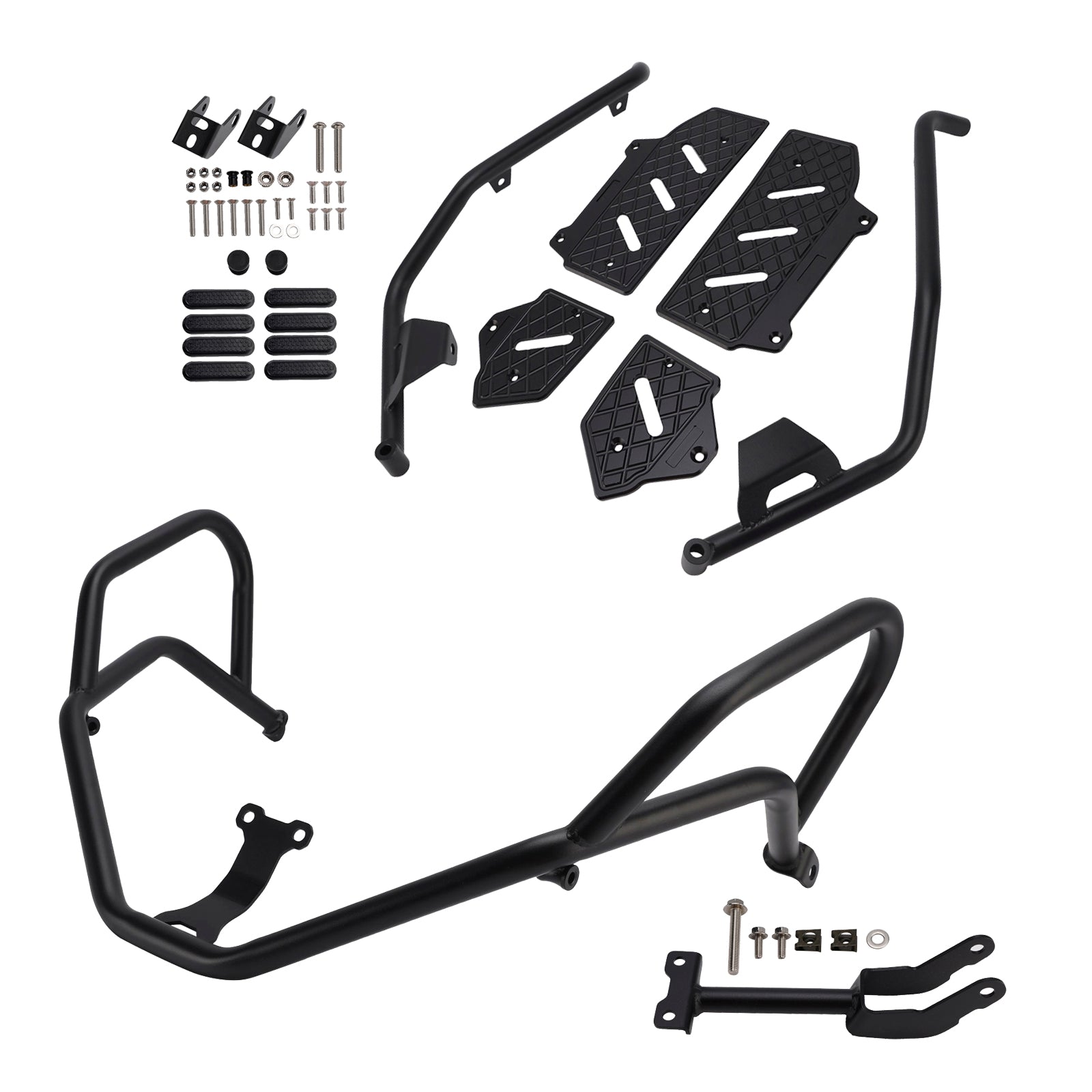 Crash Bar Upper+Lower Engine Guard Frame Fit Black For Honda Adv350 2022-2025 24