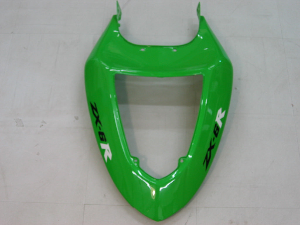 2005-2006 Kawasaki ZX6R 636 Fairings Green Black Ninja Racing Generic