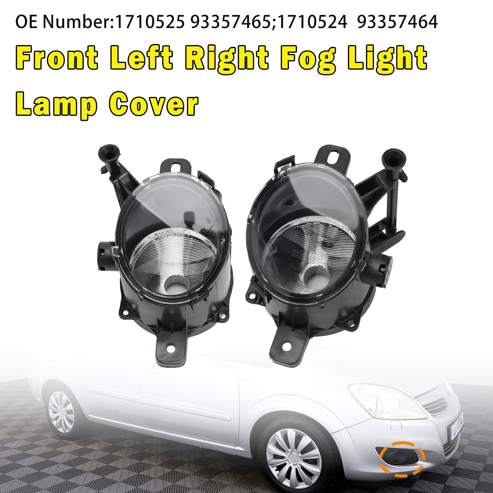 Front Fog Light Lamp Cover 1710525 1710524 For Opel Zafira B (A05) 2008-2011