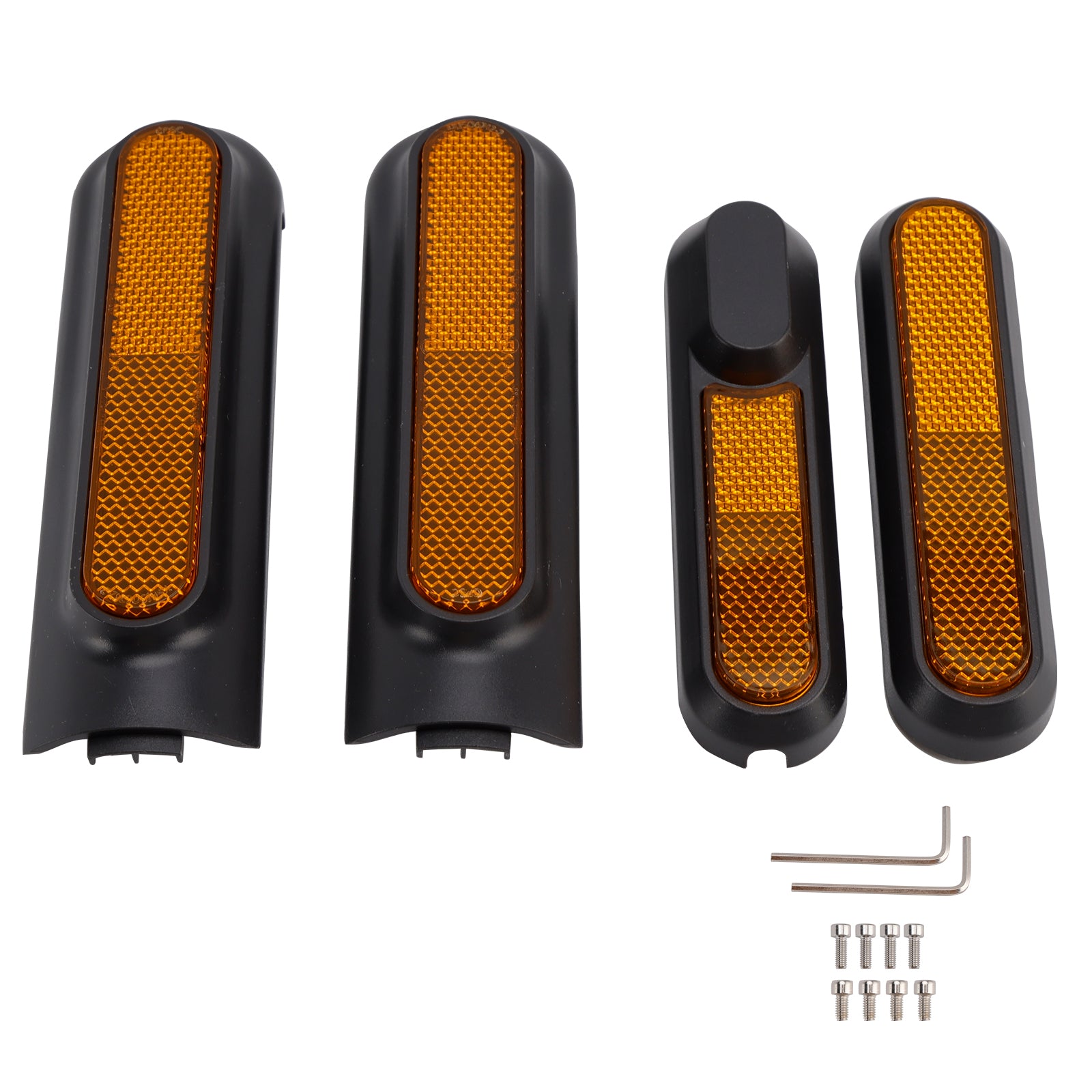 Conjunto de 4 tampas laterais de scooter com refletor traseiro para Xiaomi 4 Pro (1ª geração)