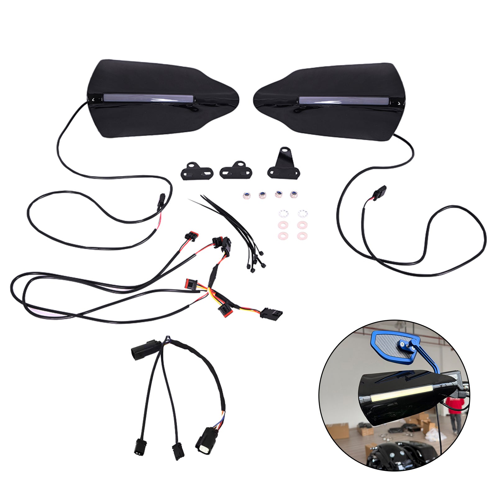 Handskydd med blinkers passar för Street Glide Road Glide Electra Glide 2024-2026