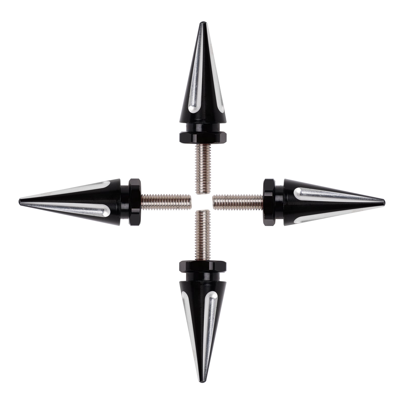 4x zwarte spikes voorruitkuipbouten voor Touring Road Glide FLTR 2015 - 2025