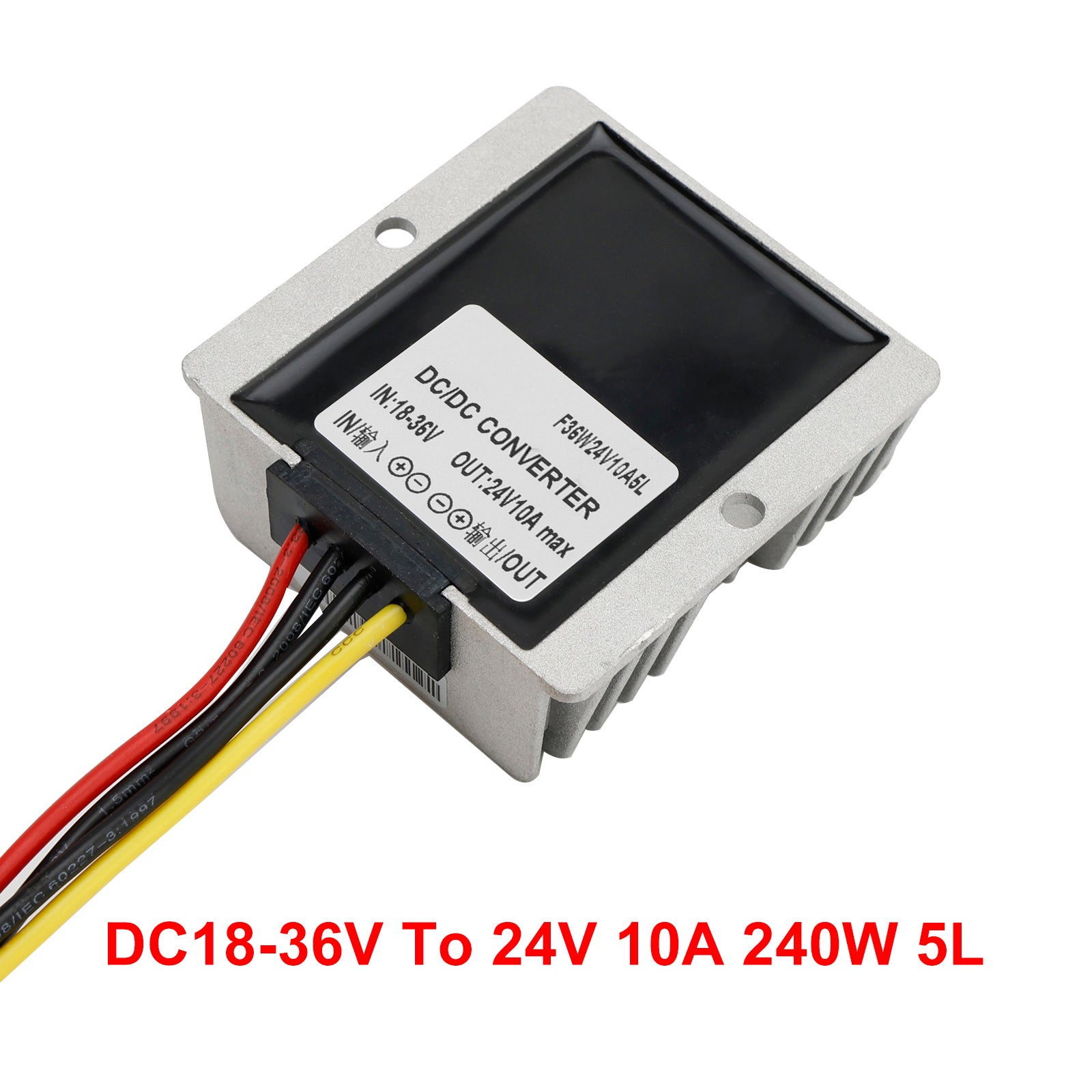 DC 18-36V Converter til DC 24V 10A Boost Buck Power Module Spenning Regulator