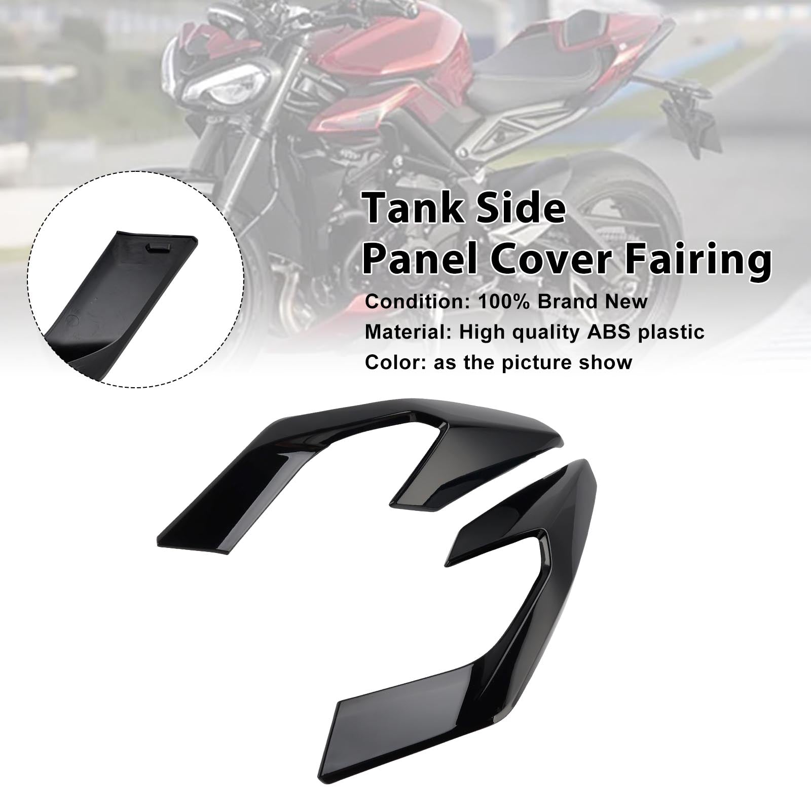 2023-2025 Street Triple 765 R/RS Carénage du panneau de couverture latérale du réservoir