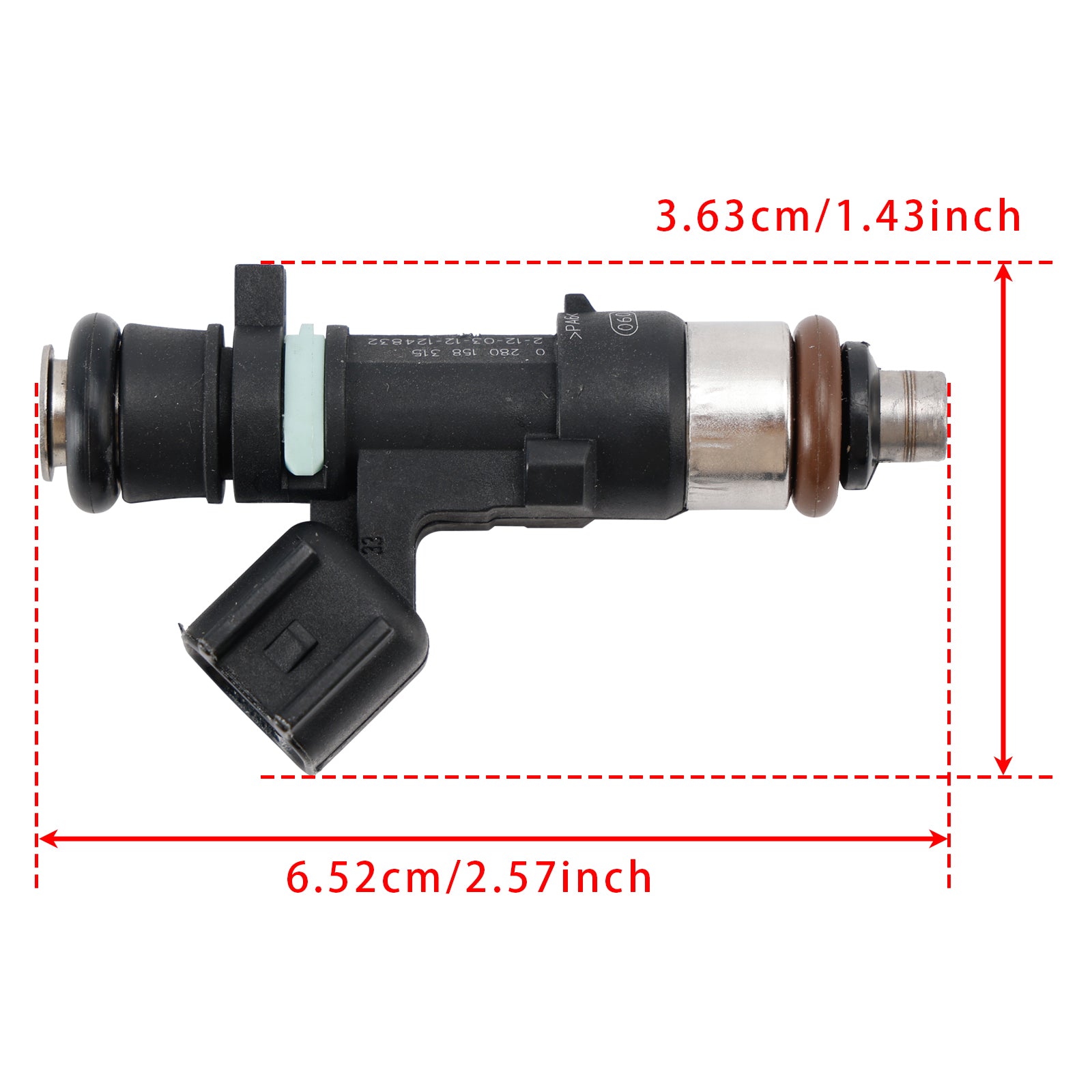 1Pcs Fuel Injector For Volvo C30 S60 V50 V60 XC60 L5 2.5L 05-16 0280158315
